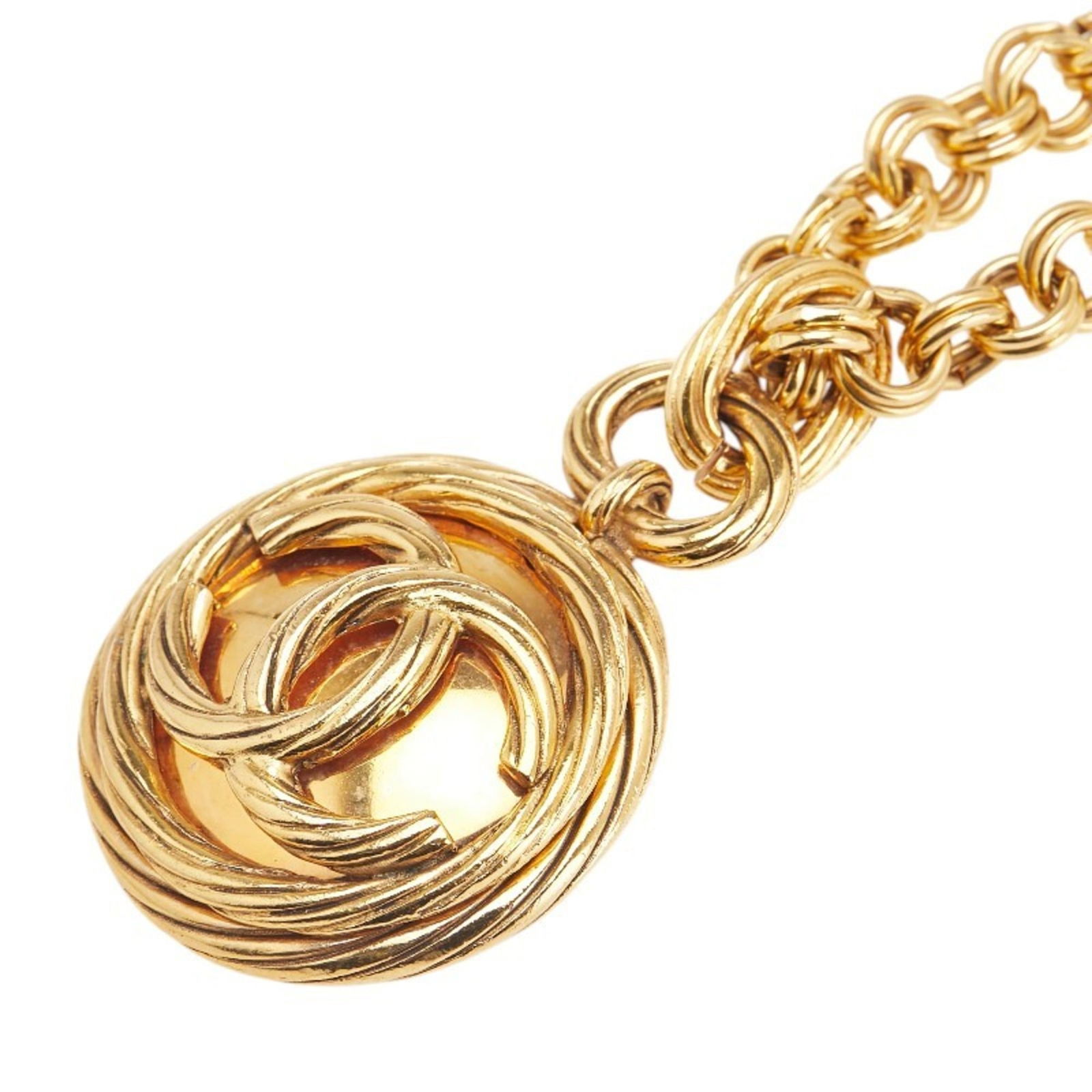CHANEL - Vintage Chanel Coco Mark Round Mirror Necklace - Gold Plated - Women's: CHANEL - Vintage Chanel Coco Mark Round Mirror Necklace - Gold Plated - Women's This listing features CHANEL - Vintage Chanel Coco Mark Round Mirror Necklace - Gold Plated - Women's. Item specifics