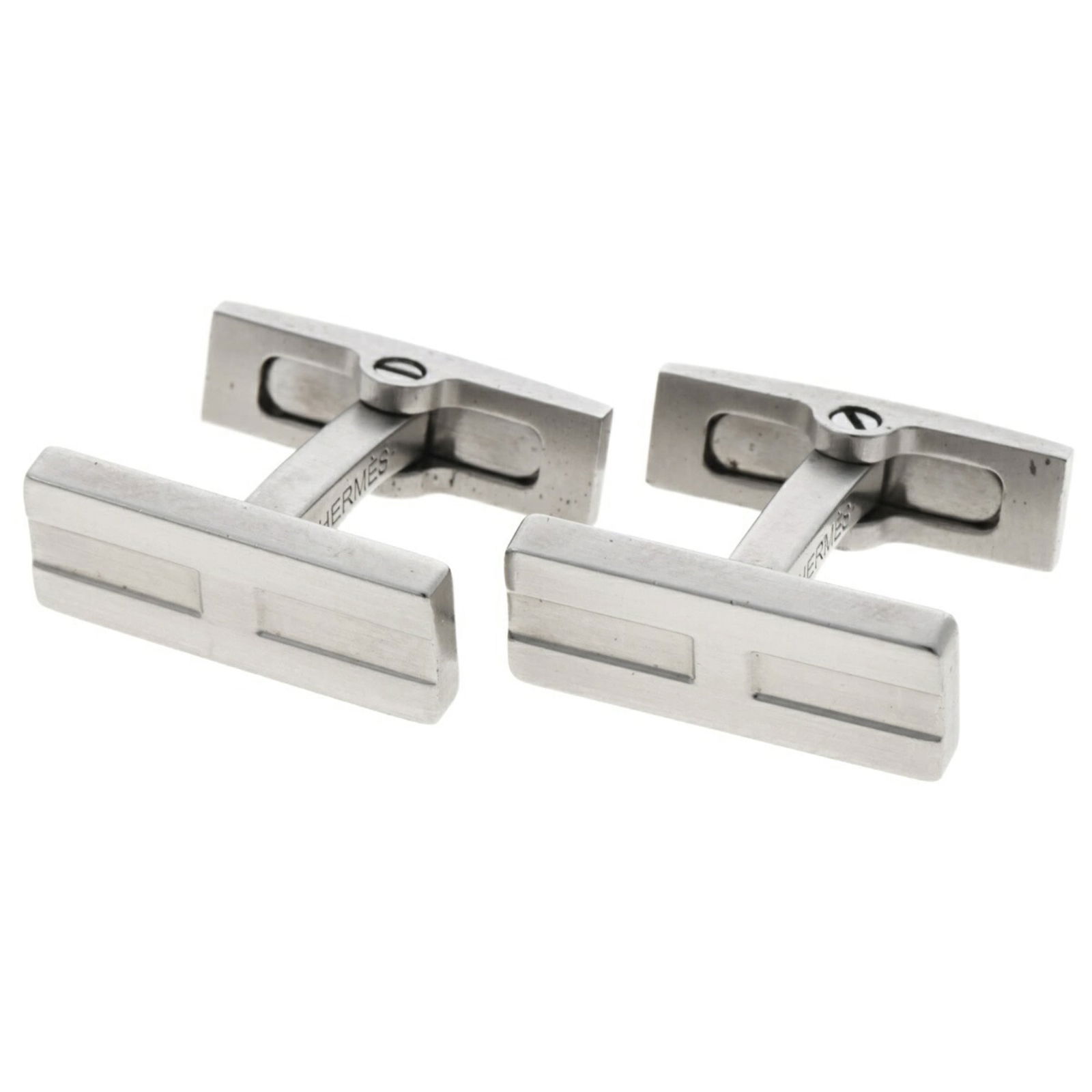 Metal Hermes Cufflinks: Metal Hermes Cufflinks This listing features Metal Hermes Cufflinks. Item specifics are provided below. Item Specifics: Brand: Hermes Type: Cufflinks Gender: Men Material: Metal Color: Silver