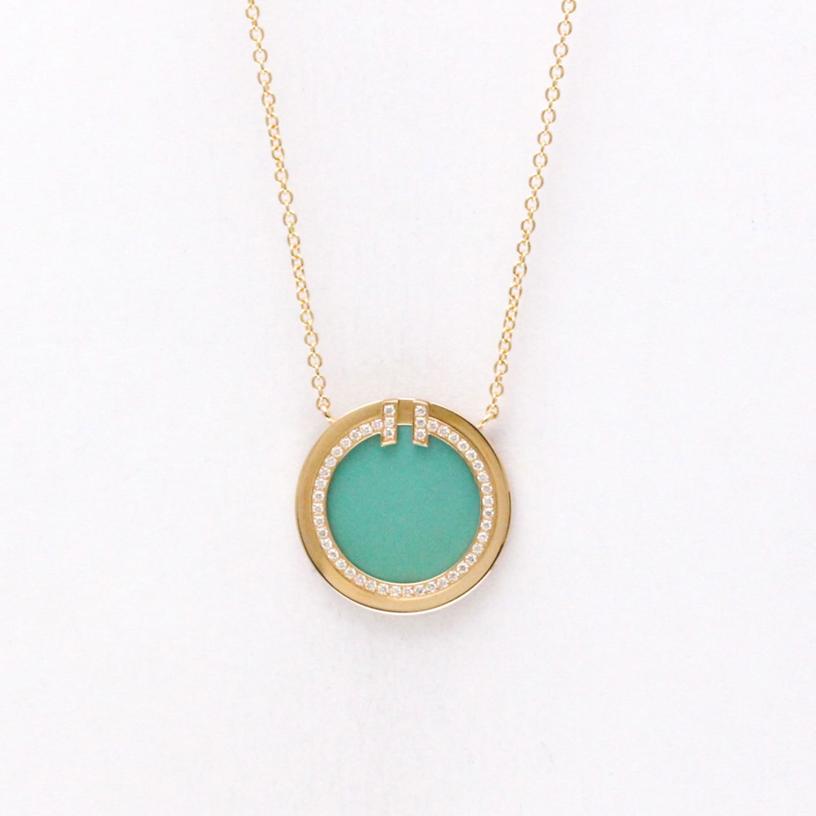 Women Fashion Pendant Necklace (Pink Gold) - Tiffany T Two Circle Necklace Turquoise And Diamond: Women Fashion Pendant Necklace (Pink Gold) - Tiffany T Two Circle Necklace Turquoise And Diamond Pink Gold (18K) Diamond - Turquoise Men This listing features Women Fashion Pendant Necklace (Pink