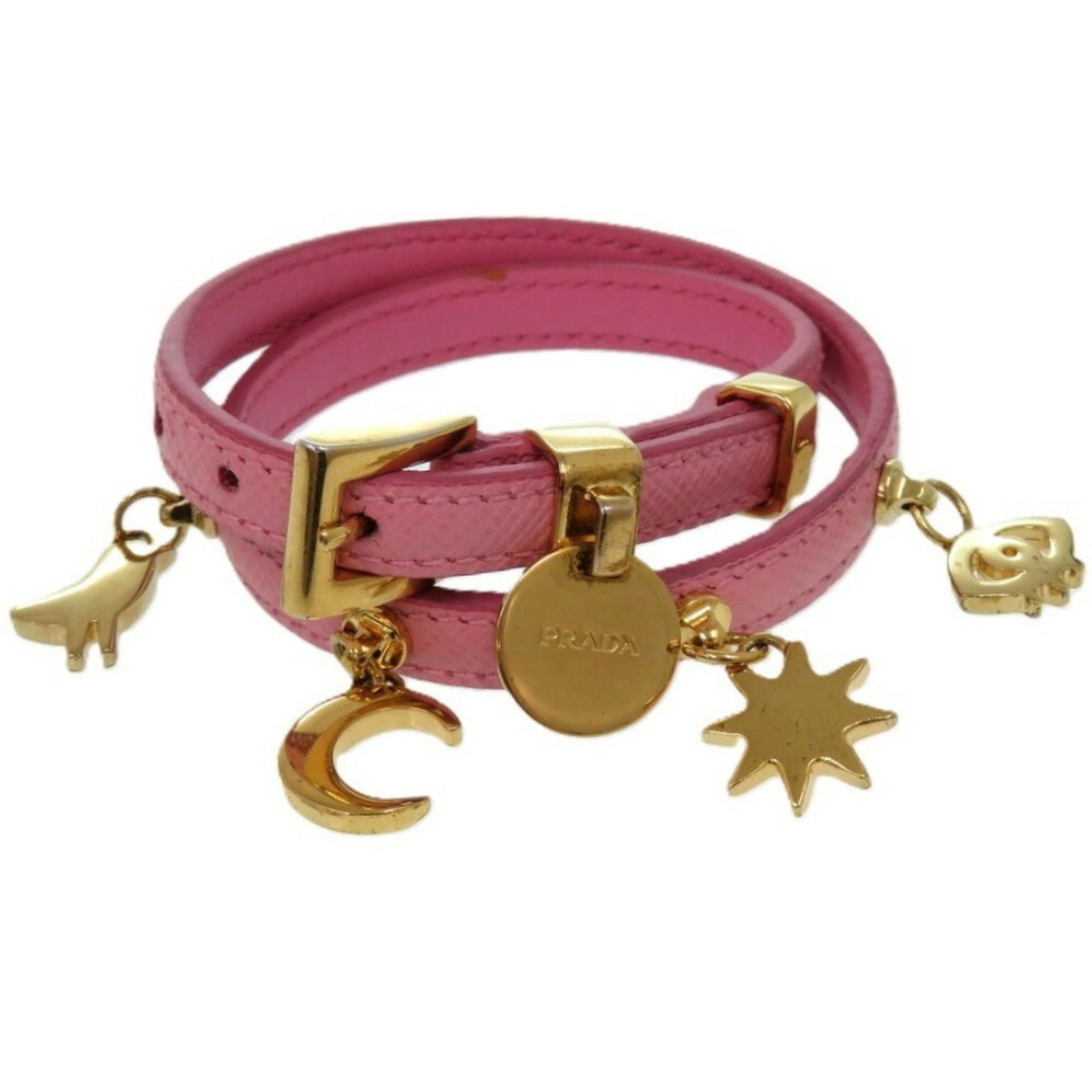 Leather Prada Charm Bracelet - 2
