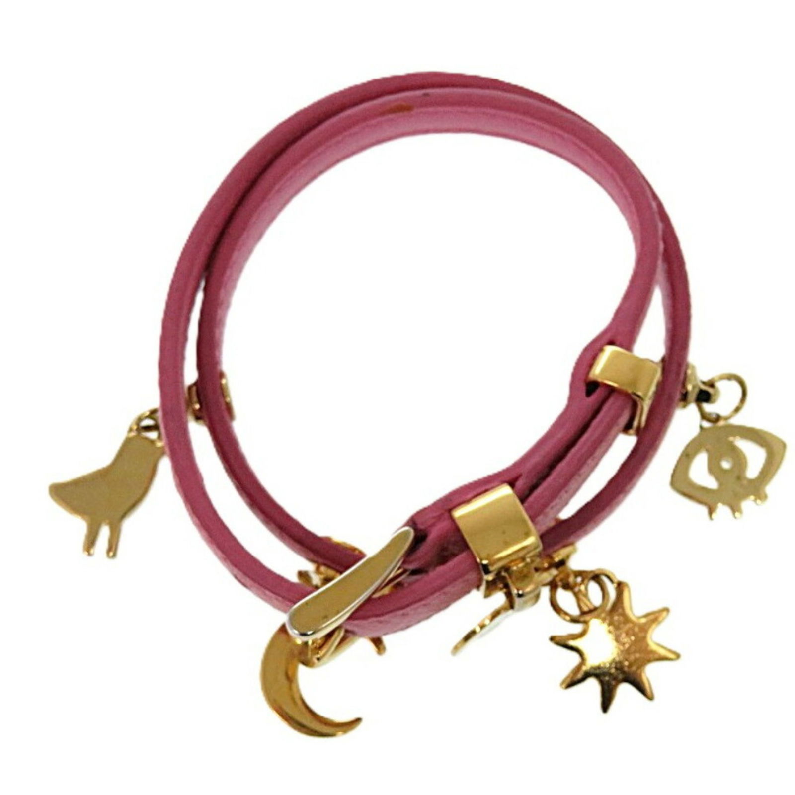 Leather Prada Charm Bracelet - 4