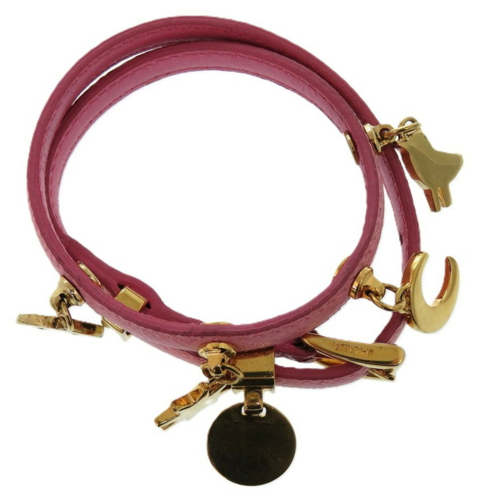 Leather Prada Charm Bracelet - 5