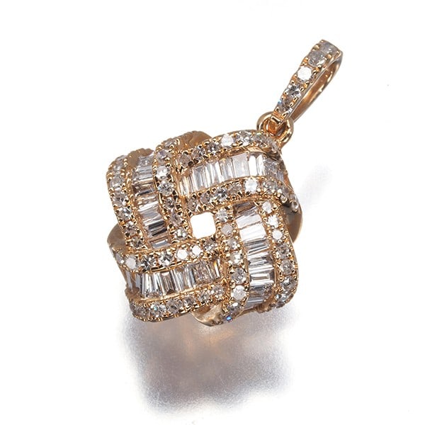 Gold Diamond 0.40Ct Tapered-Cut Single-Cut Pendant 18K 750 Rose: Gold Diamond 0.40Ct Tapered-Cut Single-Cut Pendant 18K 750 Rose This listing features Gold Diamond 0.40Ct Tapered-Cut Single-Cut Pendant 18K 750 Rose. Item specifics are provided below. Item