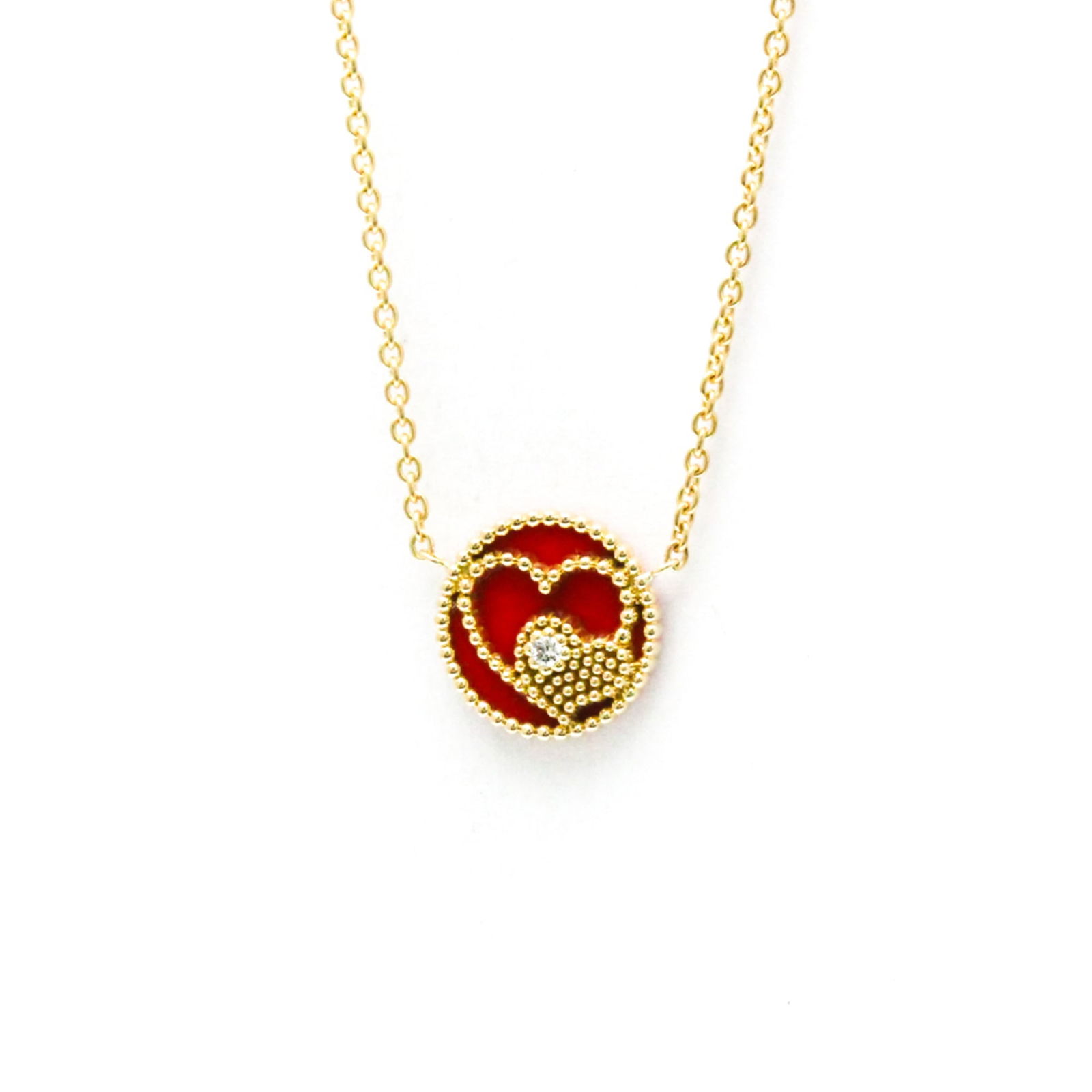 Red Color) - Christian Dior Rose Des Vents Heart Necklace Yellow Gold (18K) Carnelian Men - Women: Red Color) - Christian Dior Rose Des Vents Heart Necklace Yellow Gold (18K) Carnelian Men - Women Fashion Pendant Necklace (Gold This listing features Red Color) - Christian Dior Rose Des Vents Heart