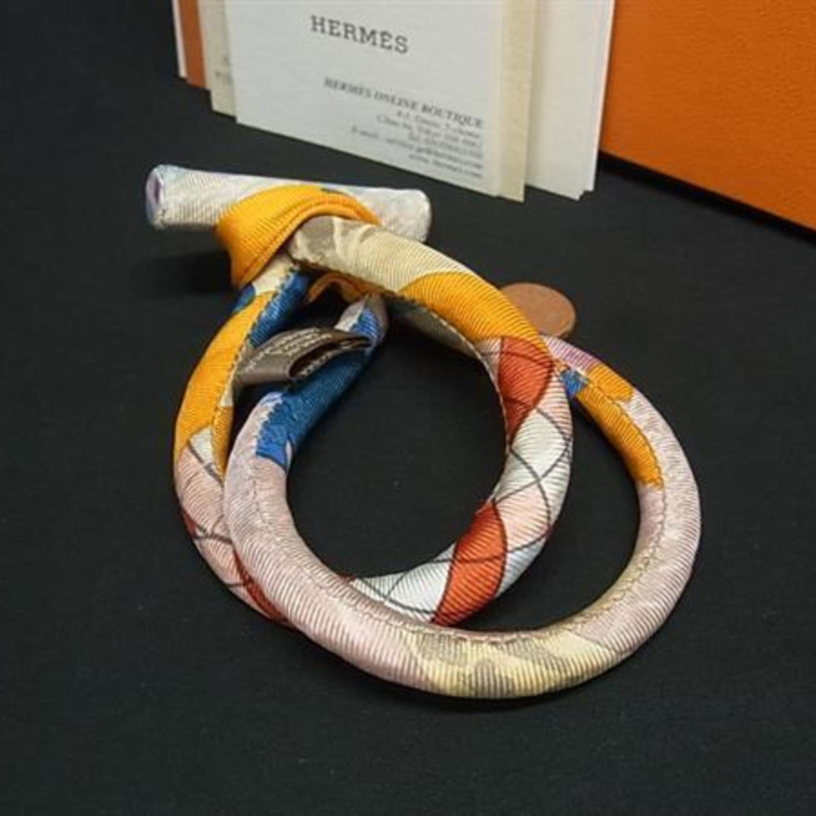 Silk Hermes Charm Bracelet - 6