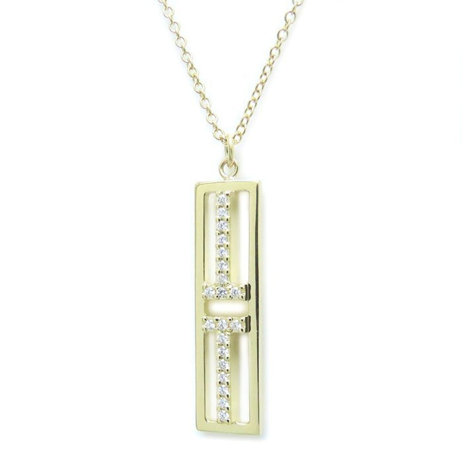 294188 - TIFFANY & Co. Tiffany T Two Vertical Bar Necklace with Diamonds in 18K Yellow Gold: 294188 - TIFFANY & Co. Tiffany T Two Vertical Bar Necklace with Diamonds in 18K Yellow Gold This listing features 294188 - TIFFANY & Co. Tiffany T Two Vertical Bar Necklace with Diamonds in 18K