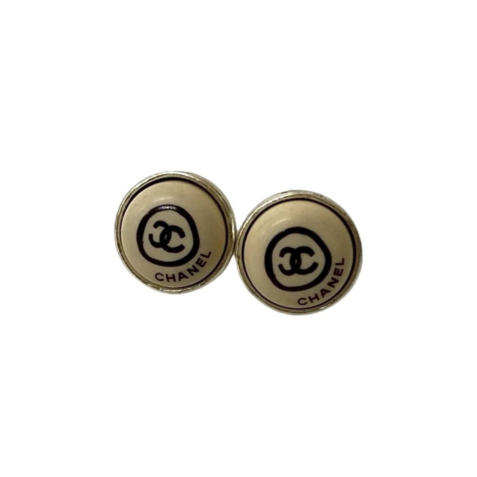 Alloy Chanel Stud Earrings - 3