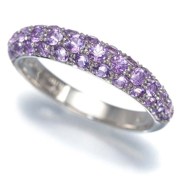 Platinum Gimel Ring Purple Sapphire 1.374Ct Us6-6.25 950 (1 of 6)