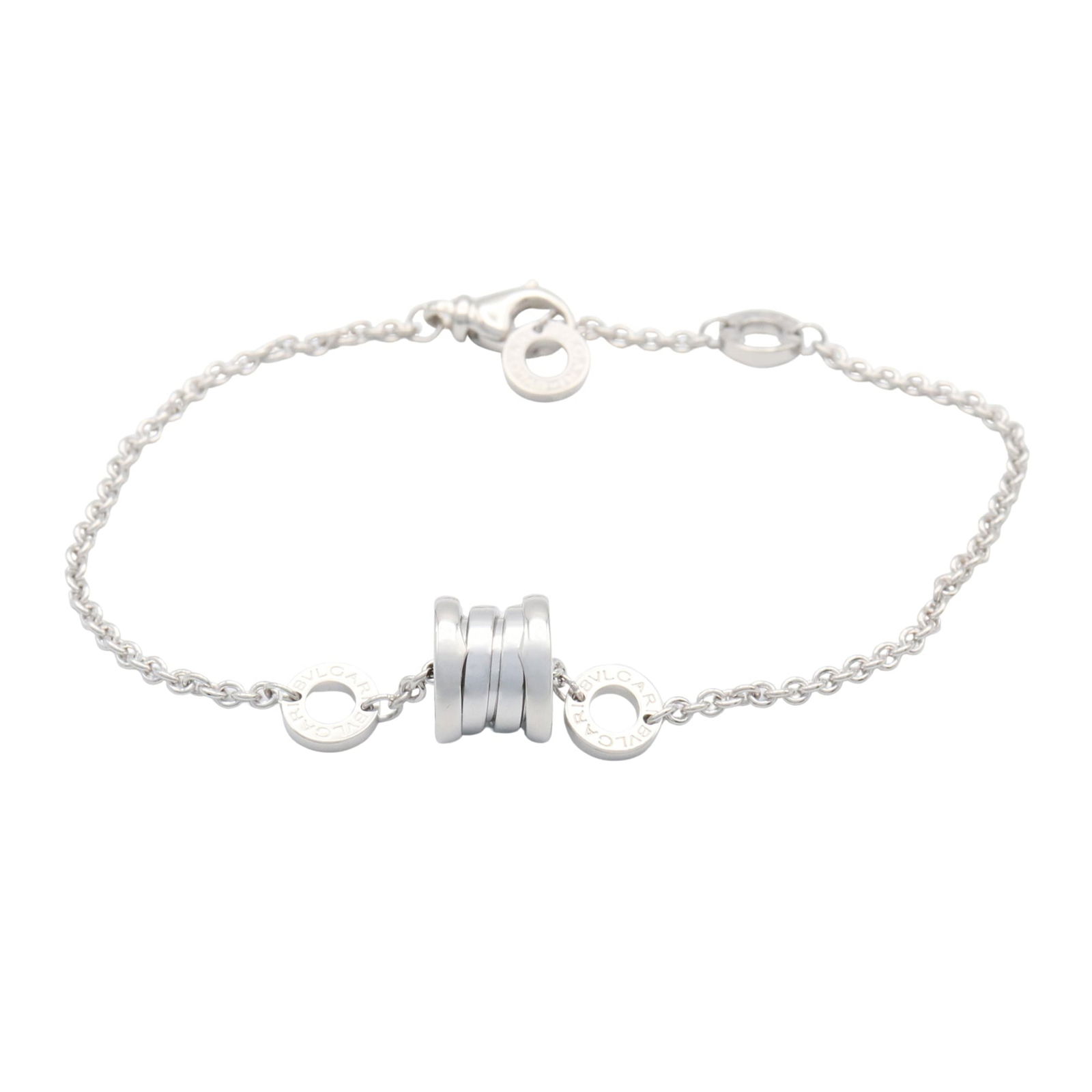 (18K) Bvlgari Charm Bracelet White Gold: (18K) Bvlgari Charm Bracelet White Gold This listing features (18K) Bvlgari Charm Bracelet White Gold. Item specifics are provided below. Item Specifics: Brand: Bvlgari Type: Charm Bracelet Gender: Me