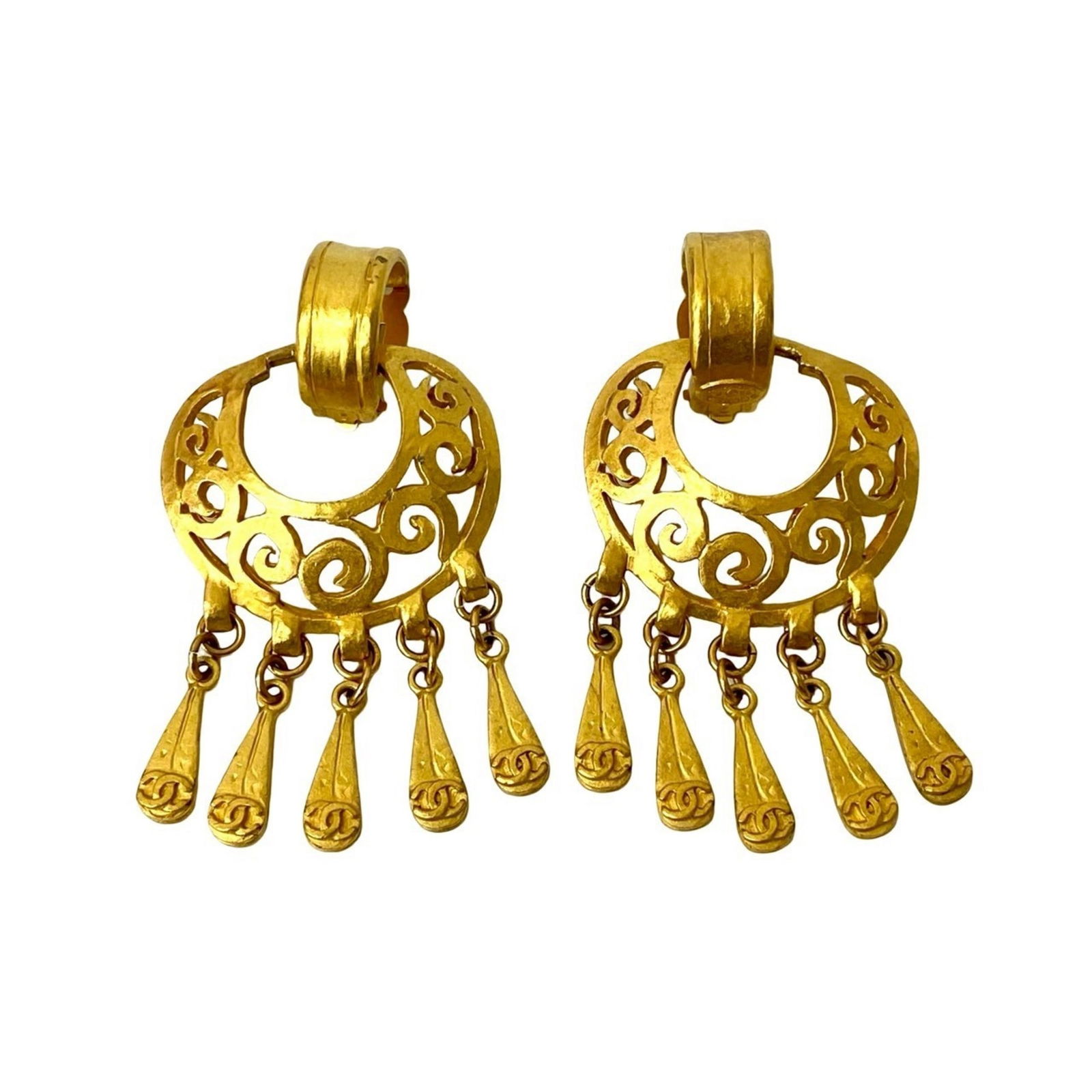 Plating Chanel Clip Earrings Gold (1 of 5)