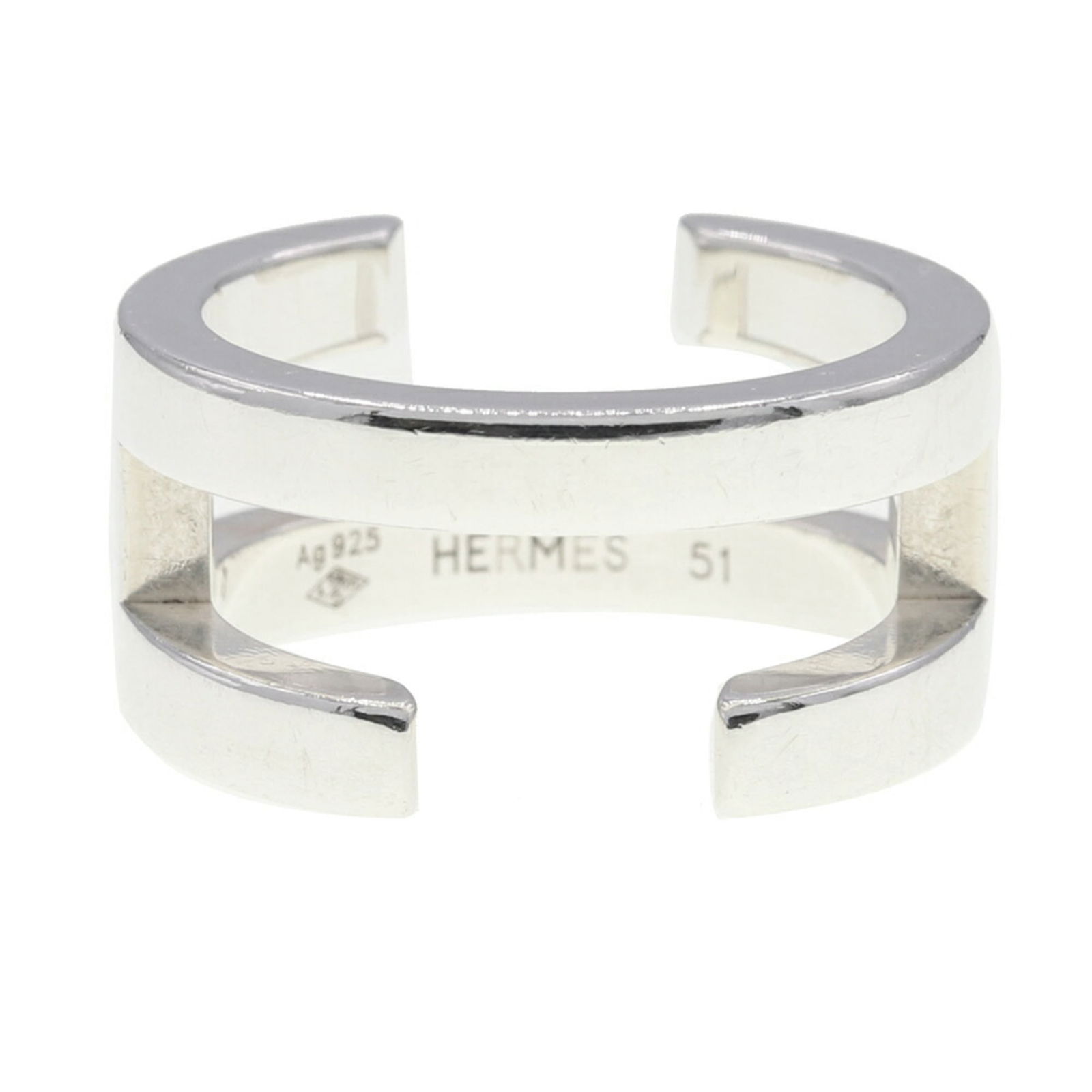 925 Hermes Band Ring Sterling Silver: 925 Hermes Band Ring Sterling Silver This listing features 925 Hermes Band Ring Sterling Silver. Item specifics are provided below. Item Specifics: Brand: Hermes Type: Band Ring Gender: Women Material