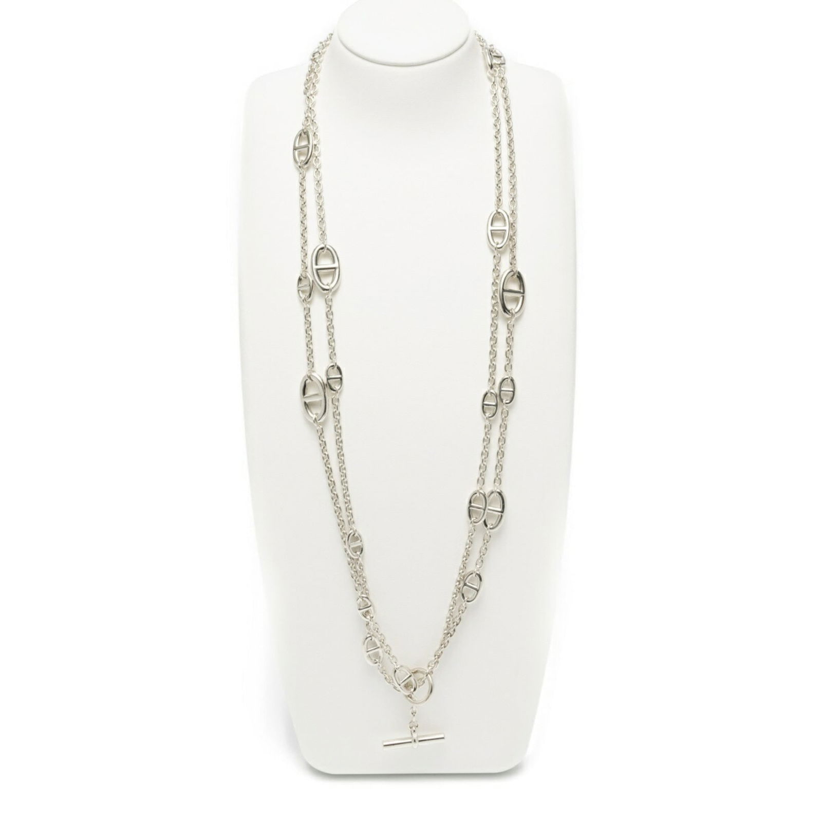 A-158174 Hermes Chaine d'Ancre Farandole 160 Necklace Sv.925 159.6cm (1 of 6)