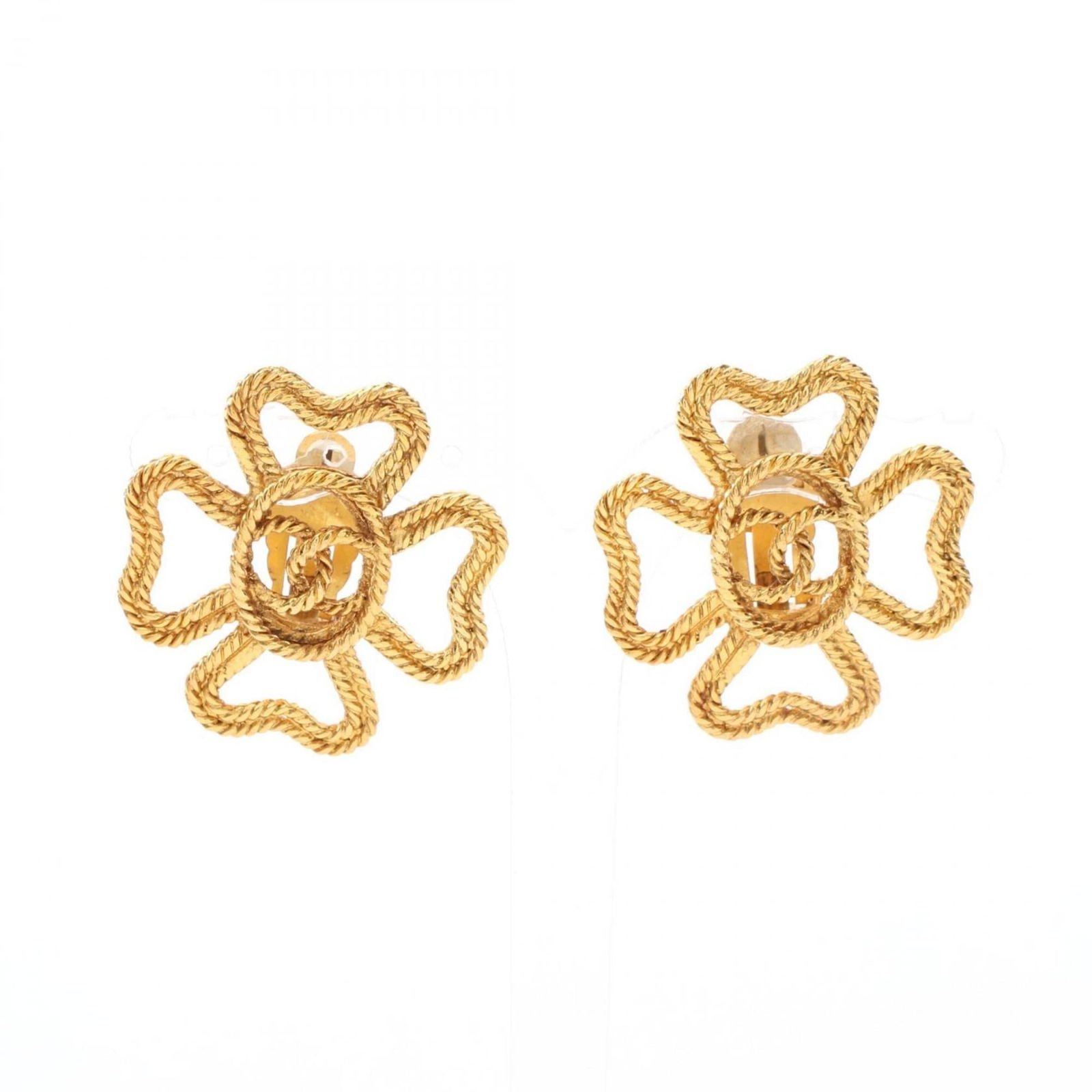Plating Chanel Clip Earrings Gold (1 of 9)