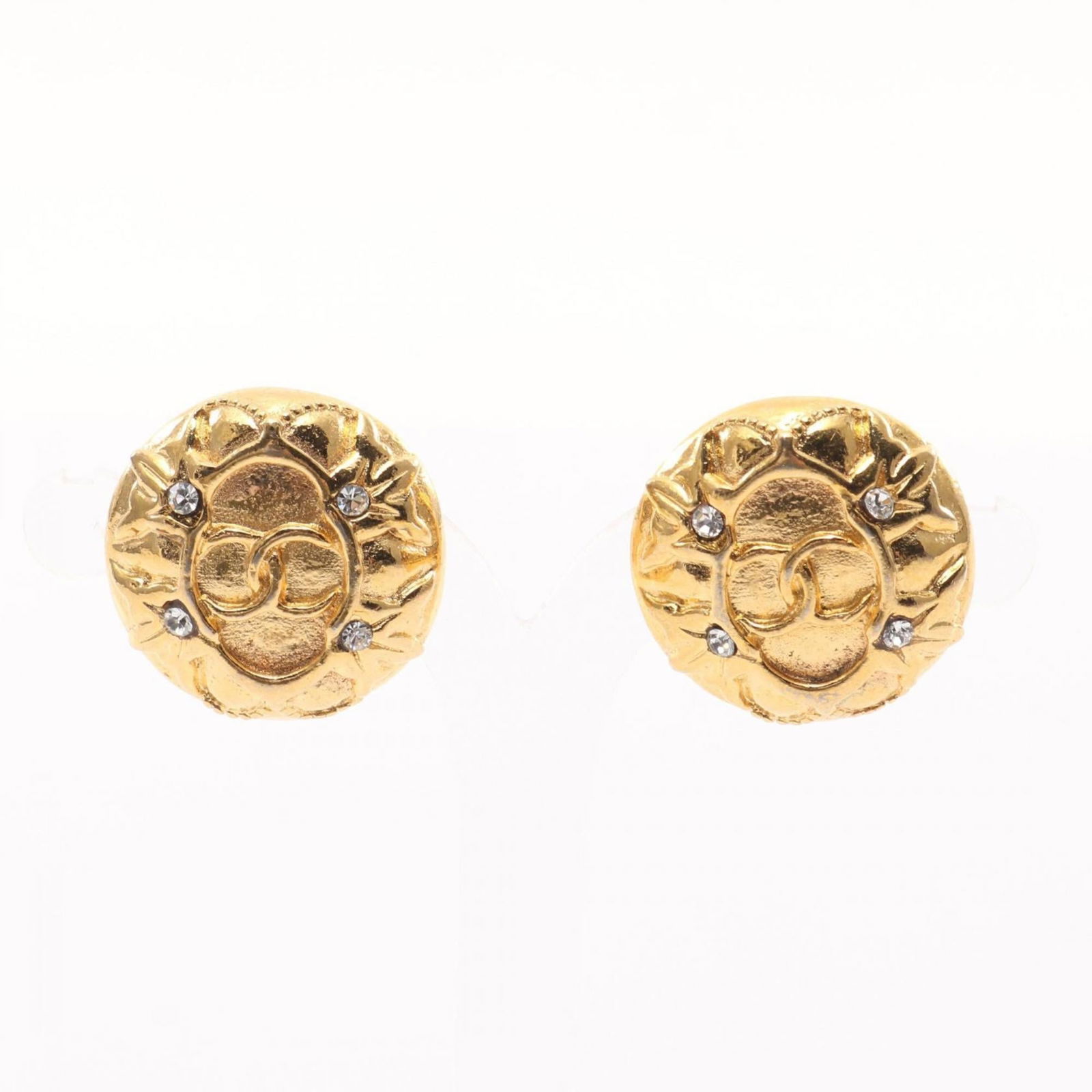Rhinestone - Chanel Clip Earrings Gold Plating: Rhinestone - Chanel Clip Earrings Gold Plating This listing features Rhinestone - Chanel Clip Earrings Gold Plating. Item specifics are provided below. Item Specifics: Brand: Chanel Type: Clip