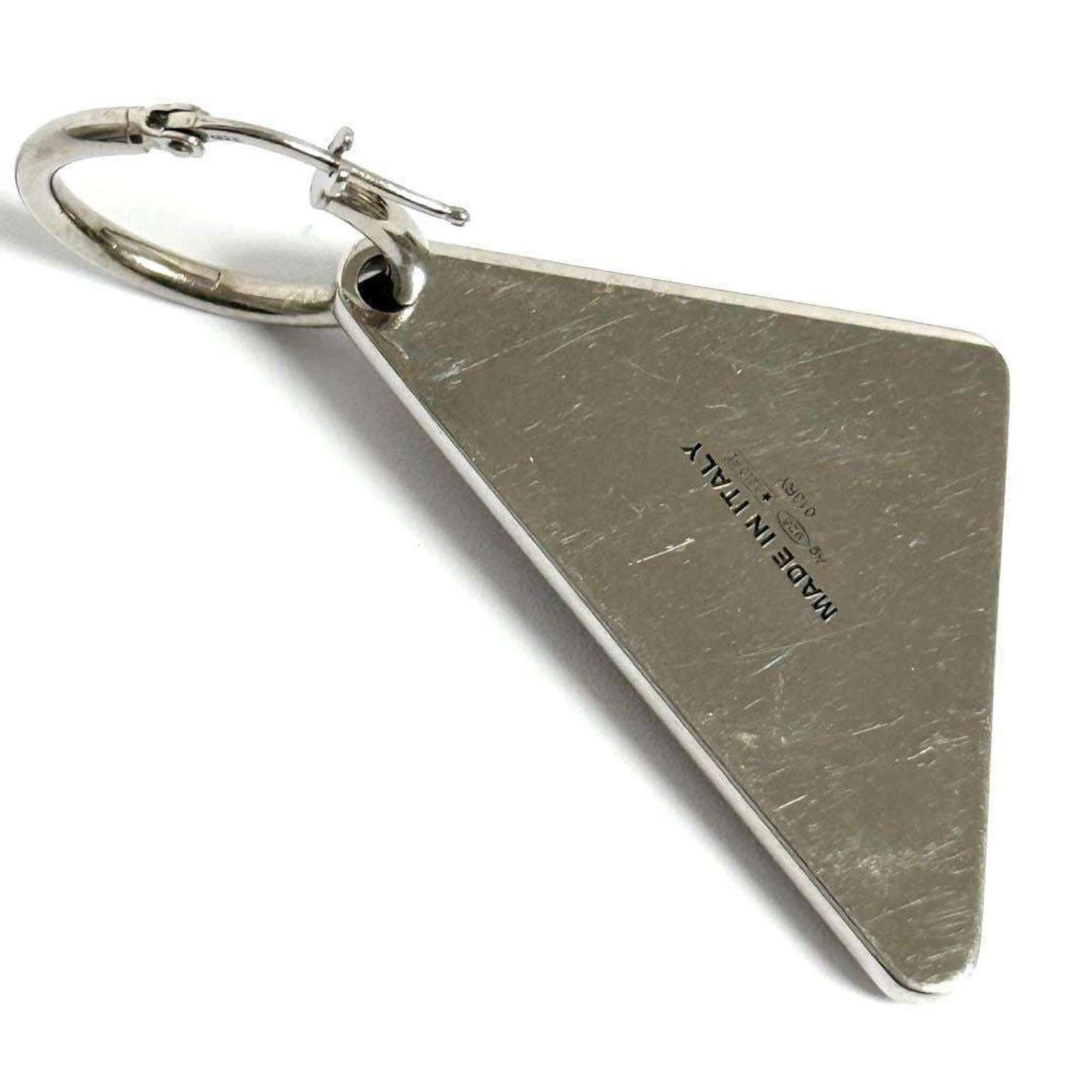 925 Prada Drop Earrings Silver - 2