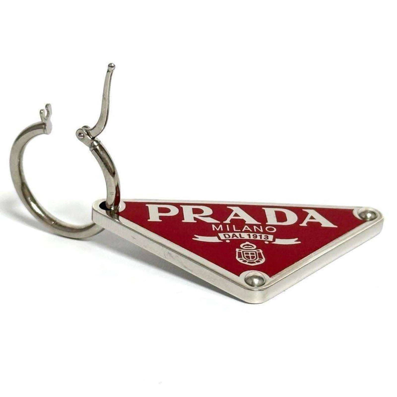 925 Prada Drop Earrings Silver - 4