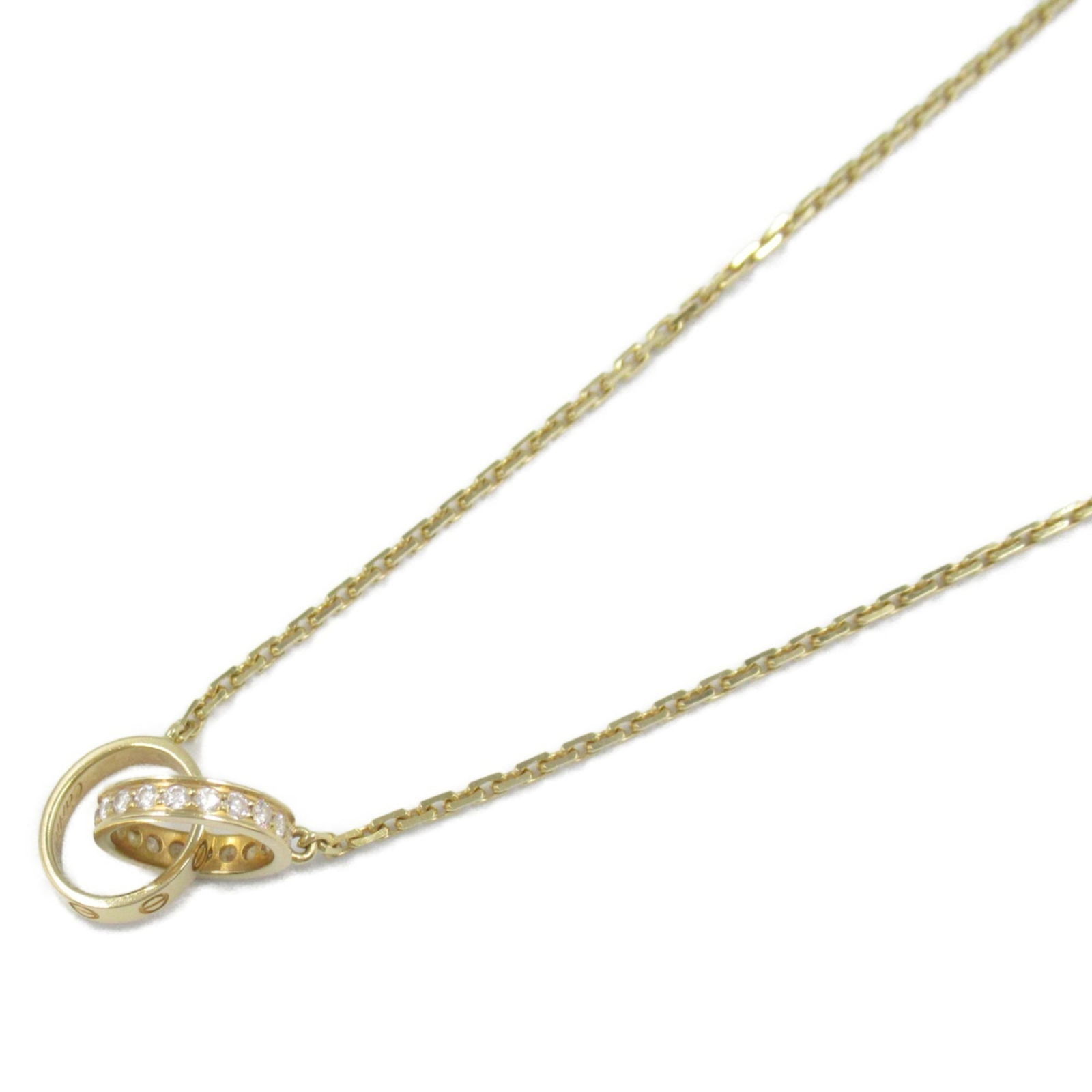 Clear CARTIER Baby Love Diamond Necklace 18K (Yellow Gold) Ladies (1 of 9)