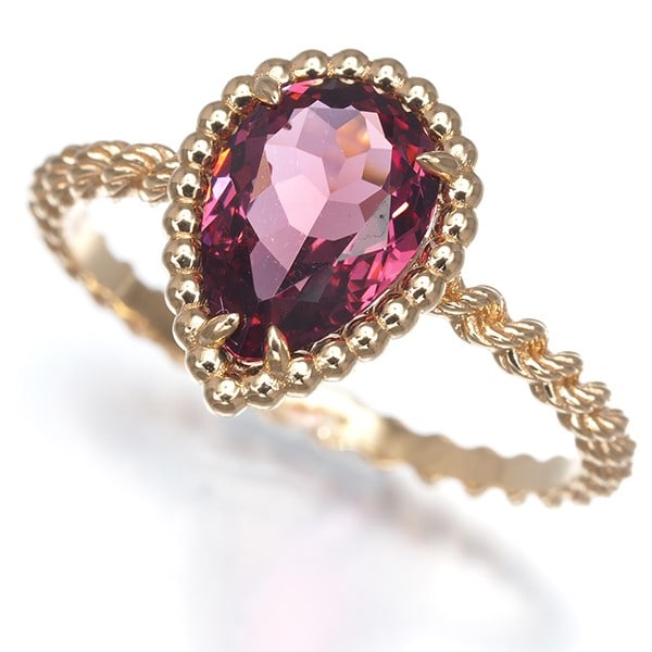 Gold/ Boucheron Ring Garnet Serpent Boheme Small Eu58 18K 750 Rose (1 of 7)