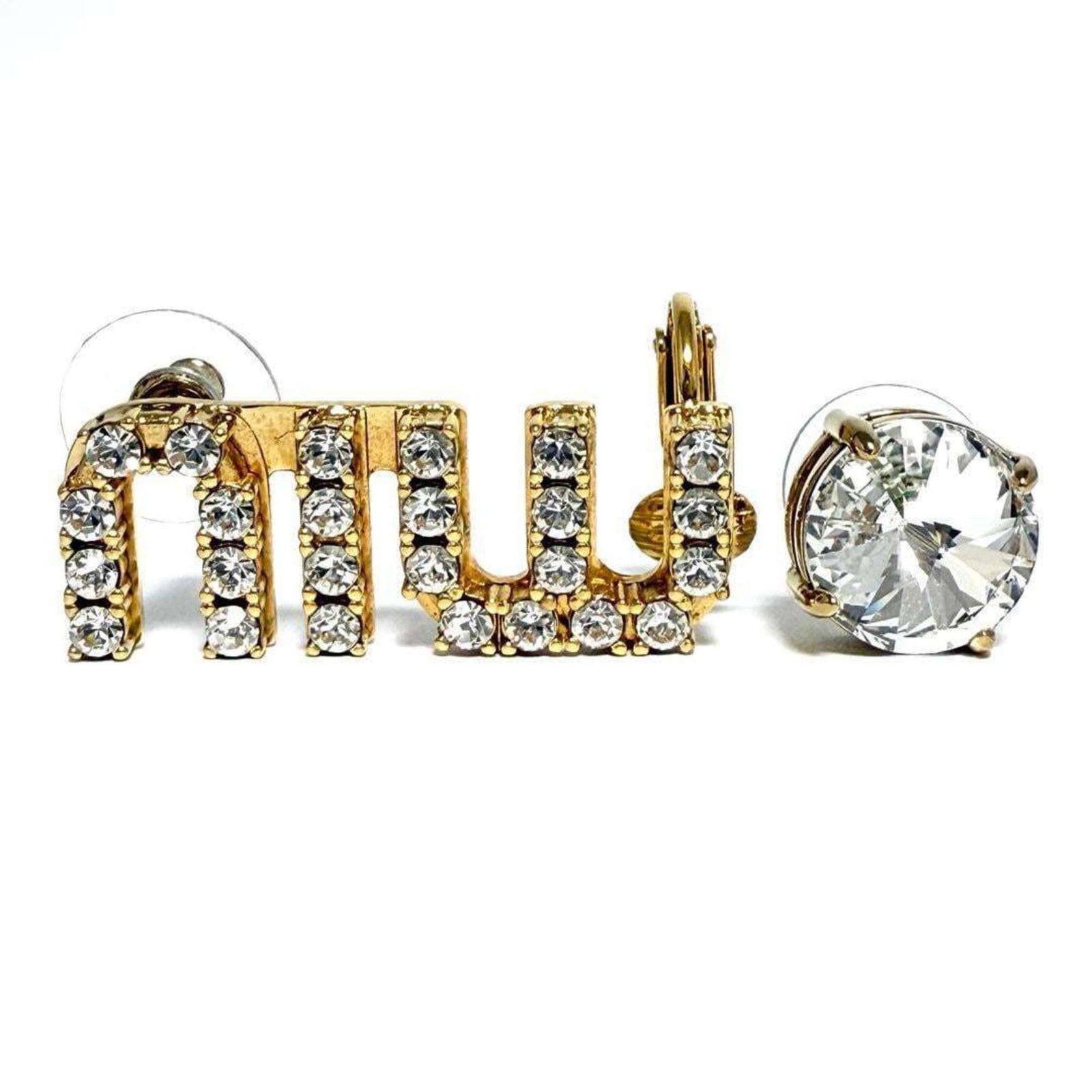 Rhinestone - Miu Stud Earrings Metal: Rhinestone - Miu Stud Earrings Metal This listing features Rhinestone - Miu Stud Earrings Metal. Item specifics are provided below. Item Specifics: Brand: Miu Miu Type: Stud Earrings Gender: Women