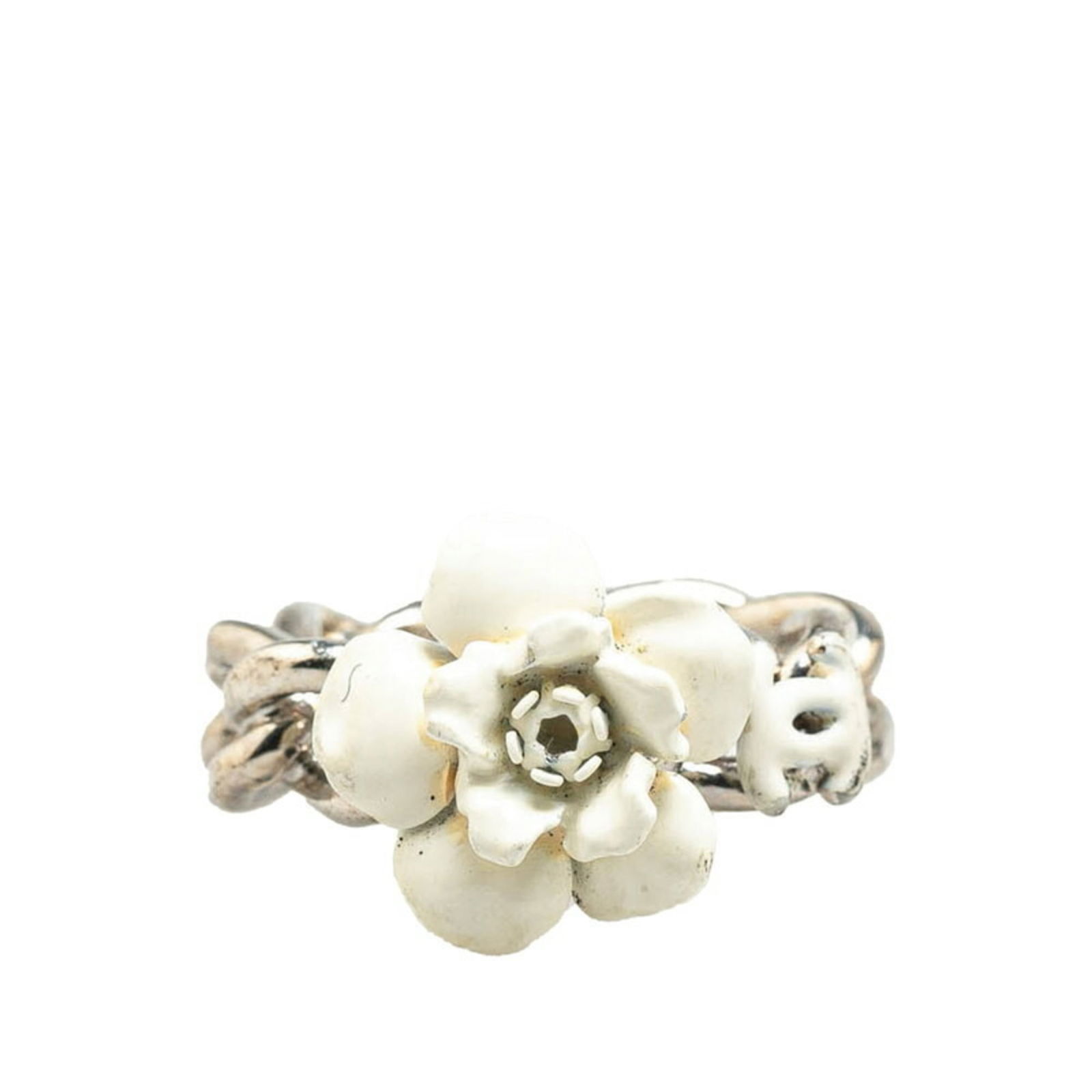 Metal Chanel Band Ring: Metal Chanel Band Ring This listing features Metal Chanel Band Ring. Item specifics are provided below. Item Specifics: Brand: Chanel Type: Band Ring Gender: Women Color: Silver, White Material: