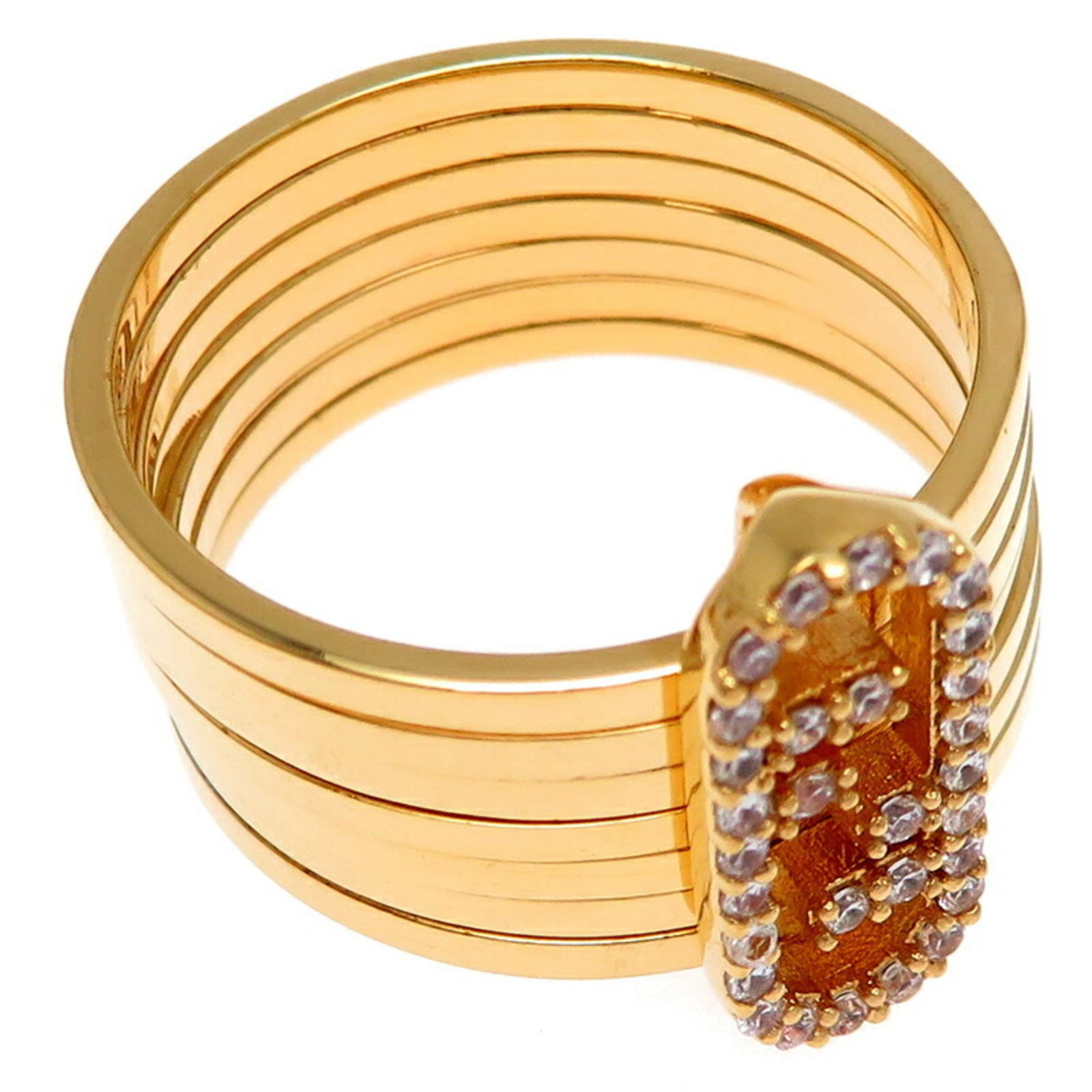 Plating Fendi Band Ring Gold - 2