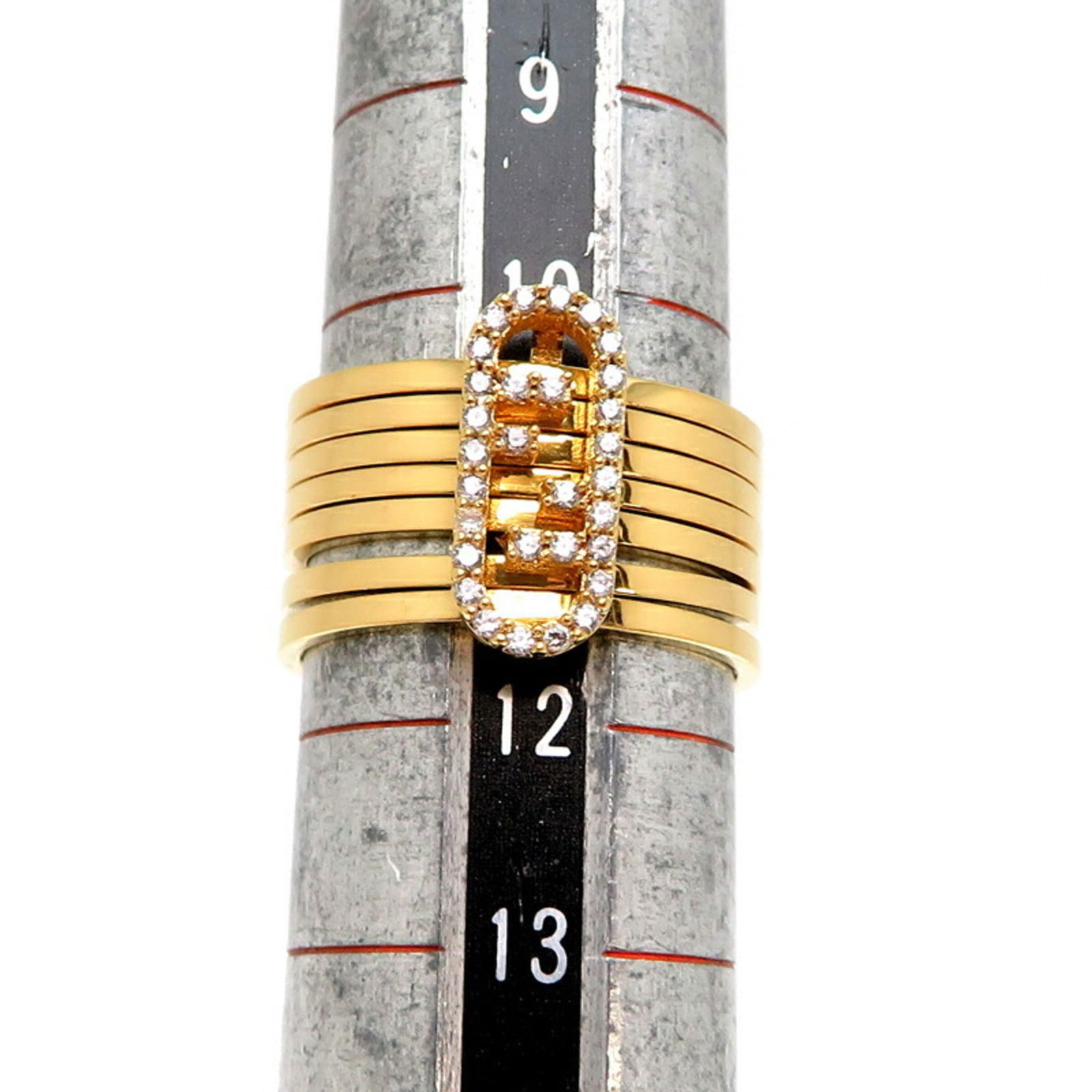 Plating Fendi Band Ring Gold - 7