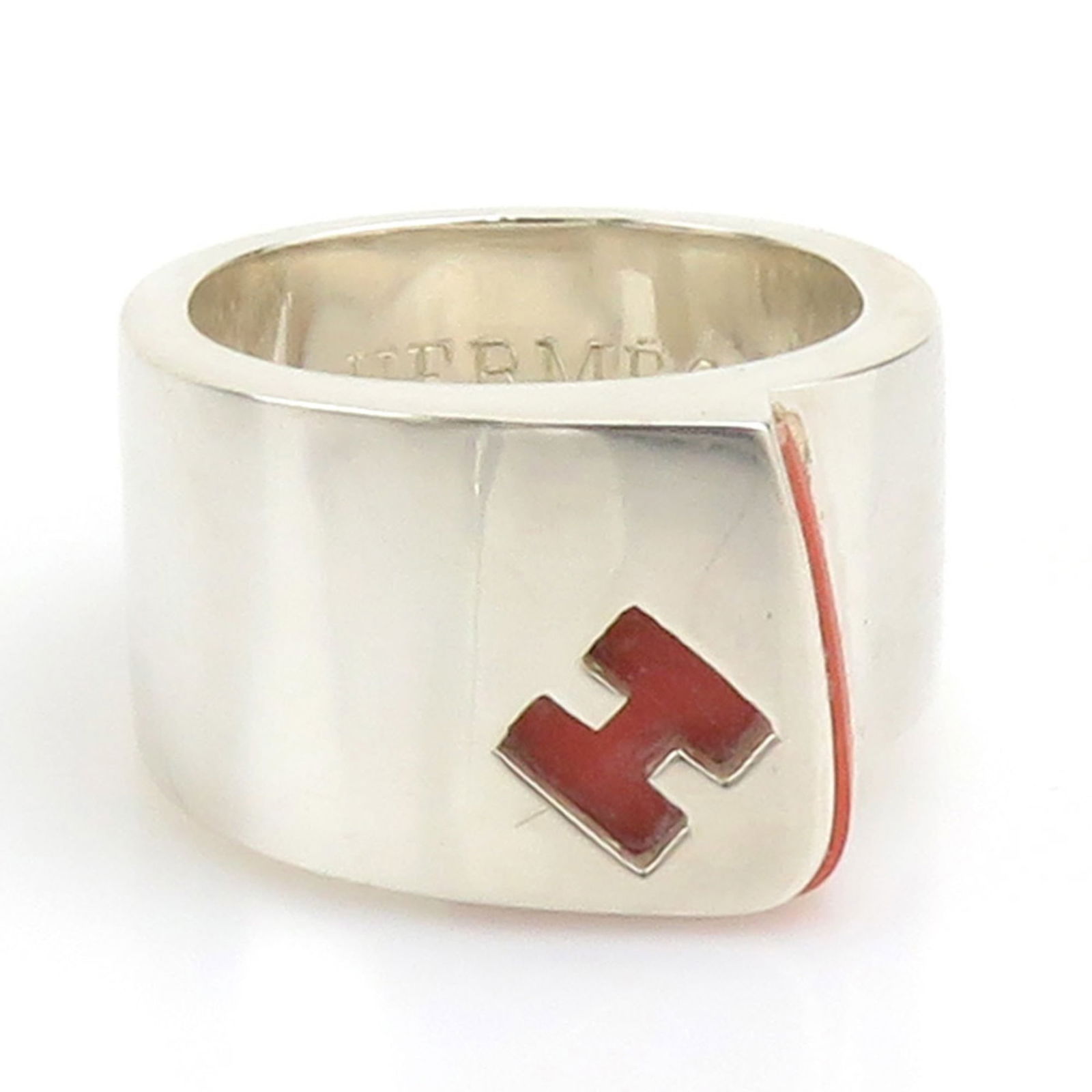 925 Hermes Band Ring Silver: 925 Hermes Band Ring Silver This listing features 925 Hermes Band Ring Silver. Item specifics are provided below. Item Specifics: Brand: Hermes Type: Band Ring Gender: Women Color: Orange, Silver Mate