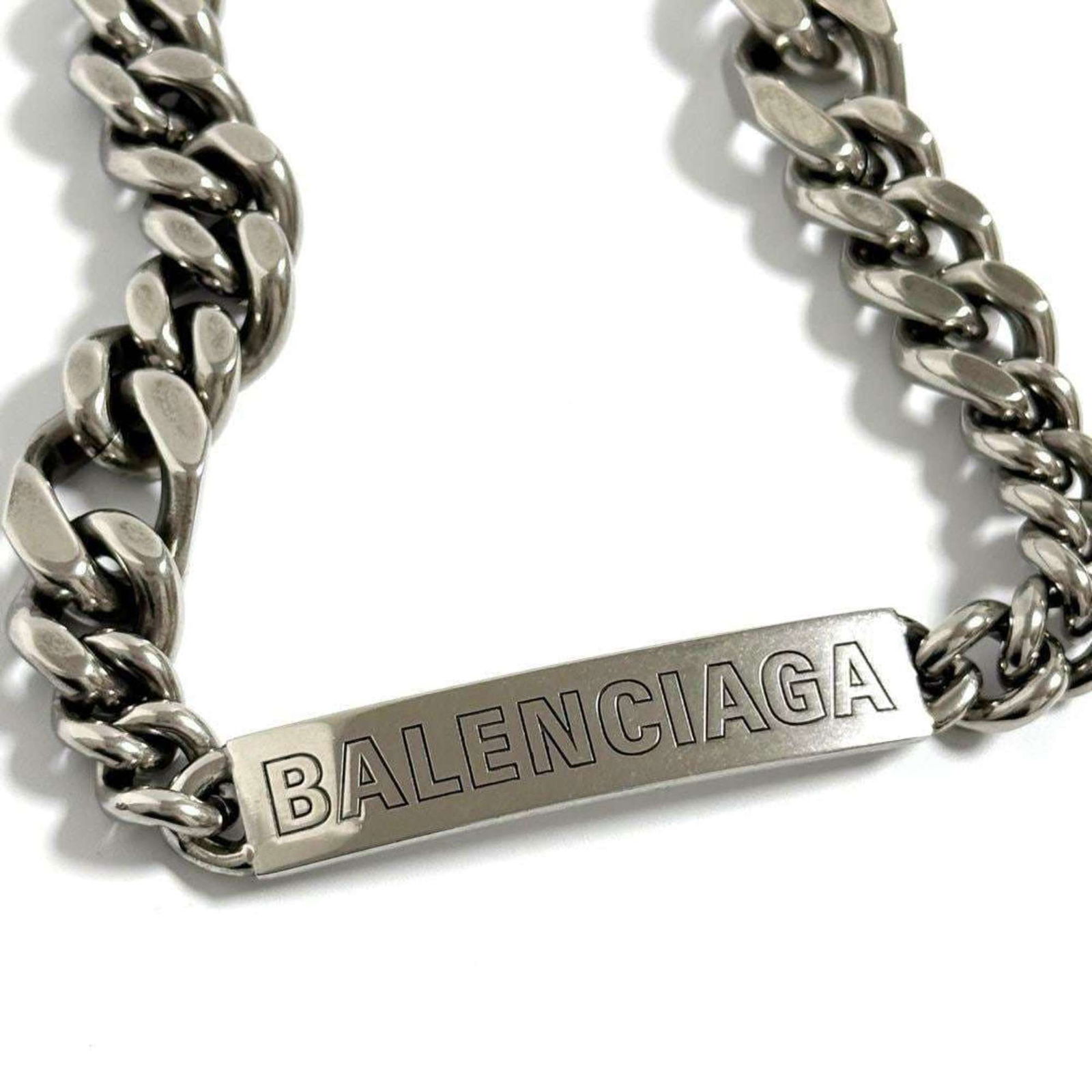 Necklace Balenciaga Men's Plate Twist Chain (1 of 10)