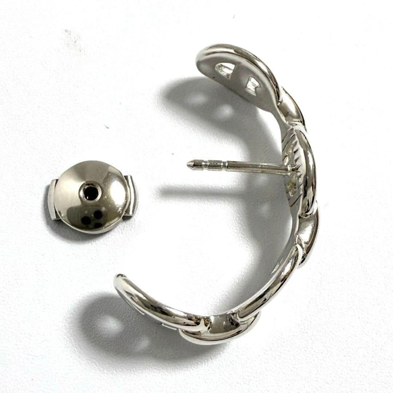 925 Hermes Stud Earrings Silver - 6