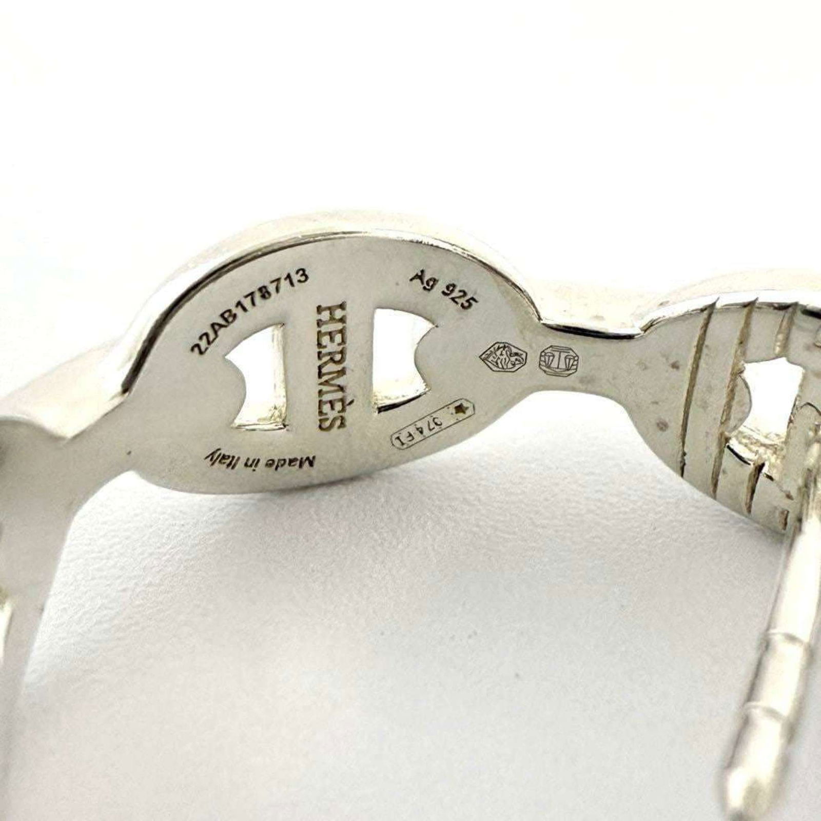 925 Hermes Stud Earrings Silver - 8