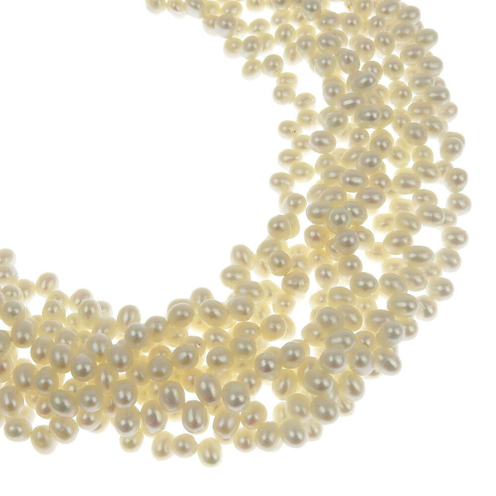 Women's Tiffany & Co. Torsade 8 Row Necklace Paloma Picasso Freshwater Pearl Silver 925 x (1 of 6)