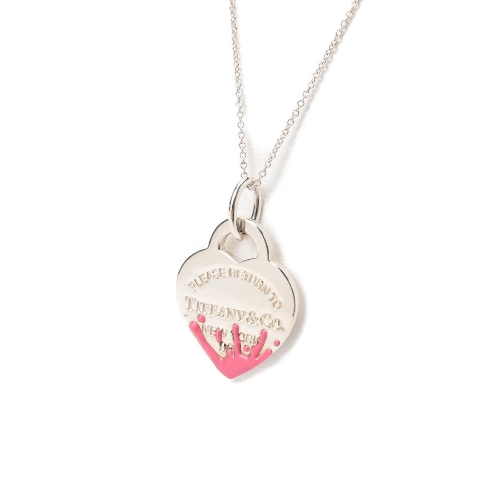 A-156858 Tiffany Return to Heart Tag Color Splash Necklace Sv.925 40.6cm Pink: A-156858 Tiffany Return to Heart Tag Color Splash Necklace Sv.925 40.6cm Pink This listing features A-156858 Tiffany Return to Heart Tag Color Splash Necklace Sv.925 40.6cm Pink. Item specifics are