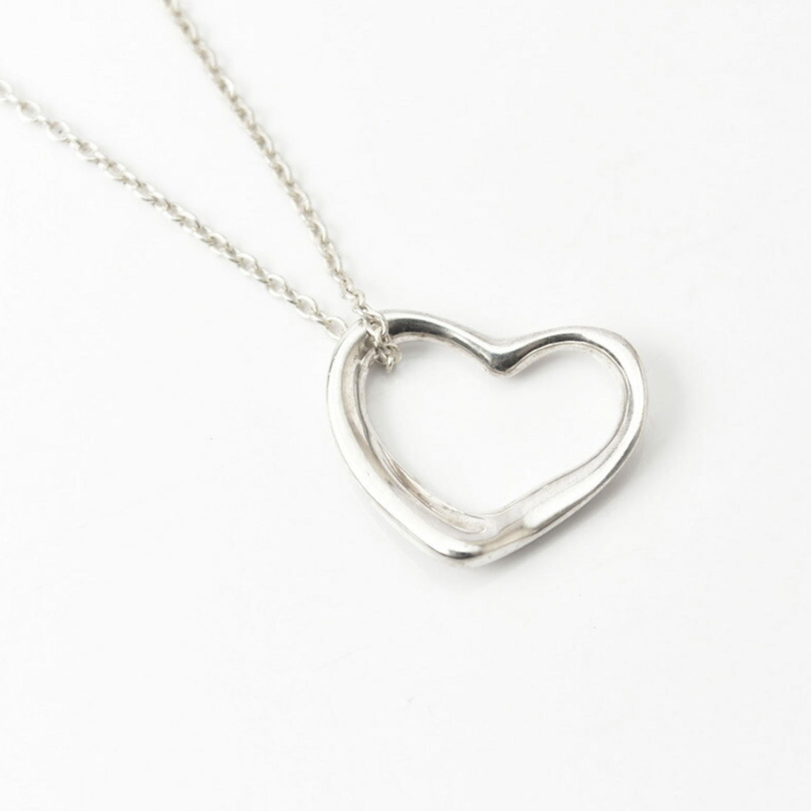 1.5cm Tiffany Necklace Pendant Silver TIFFANY&Co. Heart Width (1 of 8)
