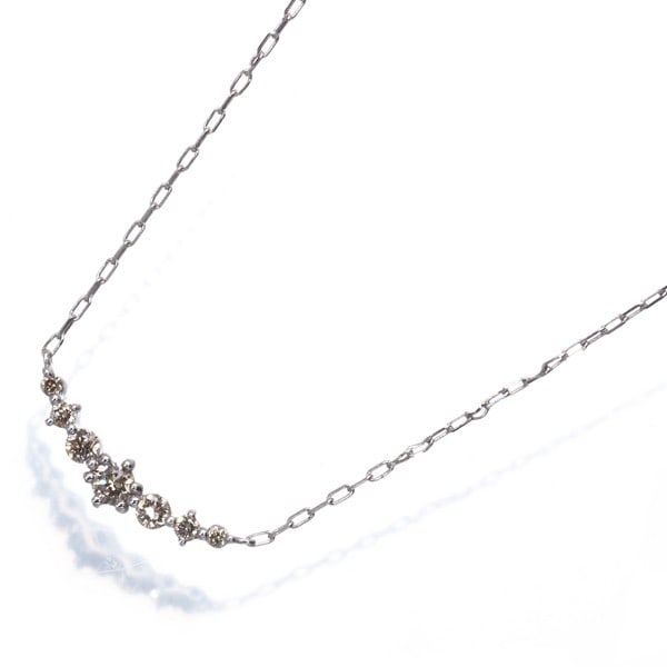 Gold Necklace Brown Diamond 7P 10K 416 White (1 of 4)