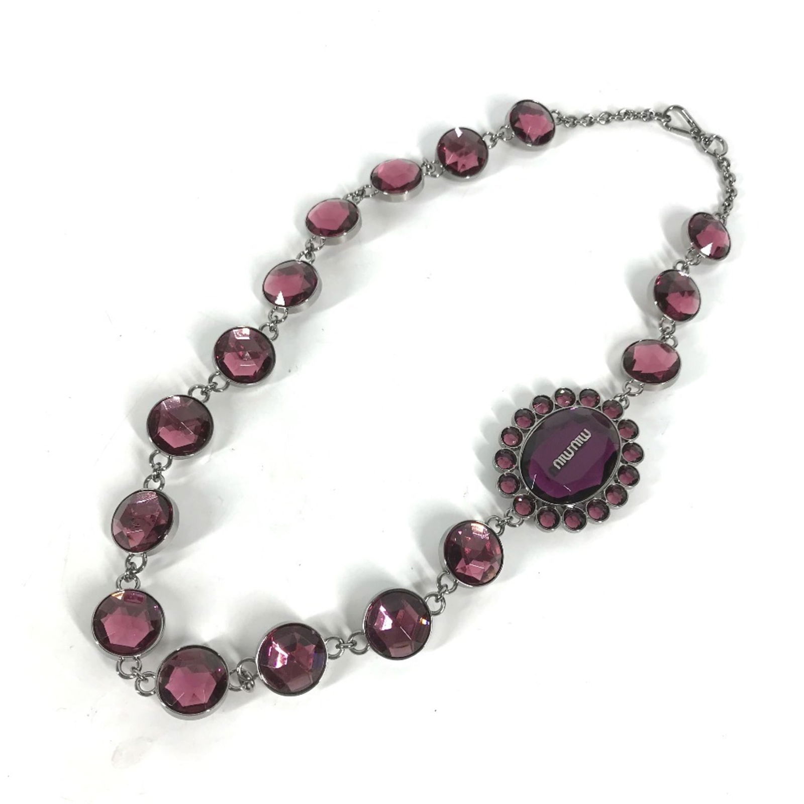 Purple miu Bijou Chain Necklace Metal Women's: Purple miu Bijou Chain Necklace Metal Women's This listing features Purple miu Bijou Chain Necklace Metal Women's. Item specifics are provided below. Item Specifics: Brand: Miu Miu Necklace Type: