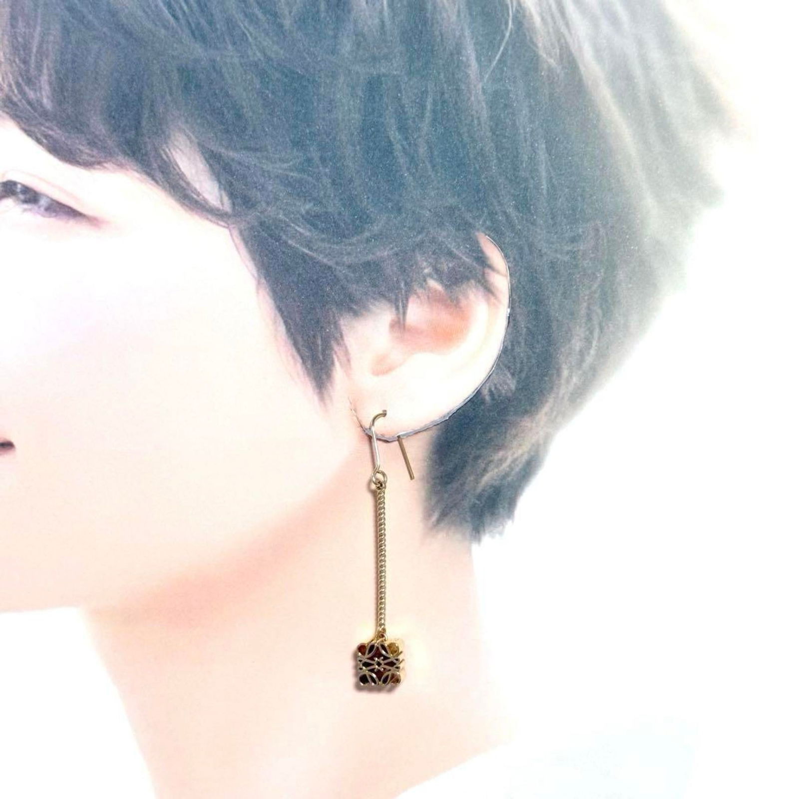 925 Loewe Drop Earrings Silver - 9