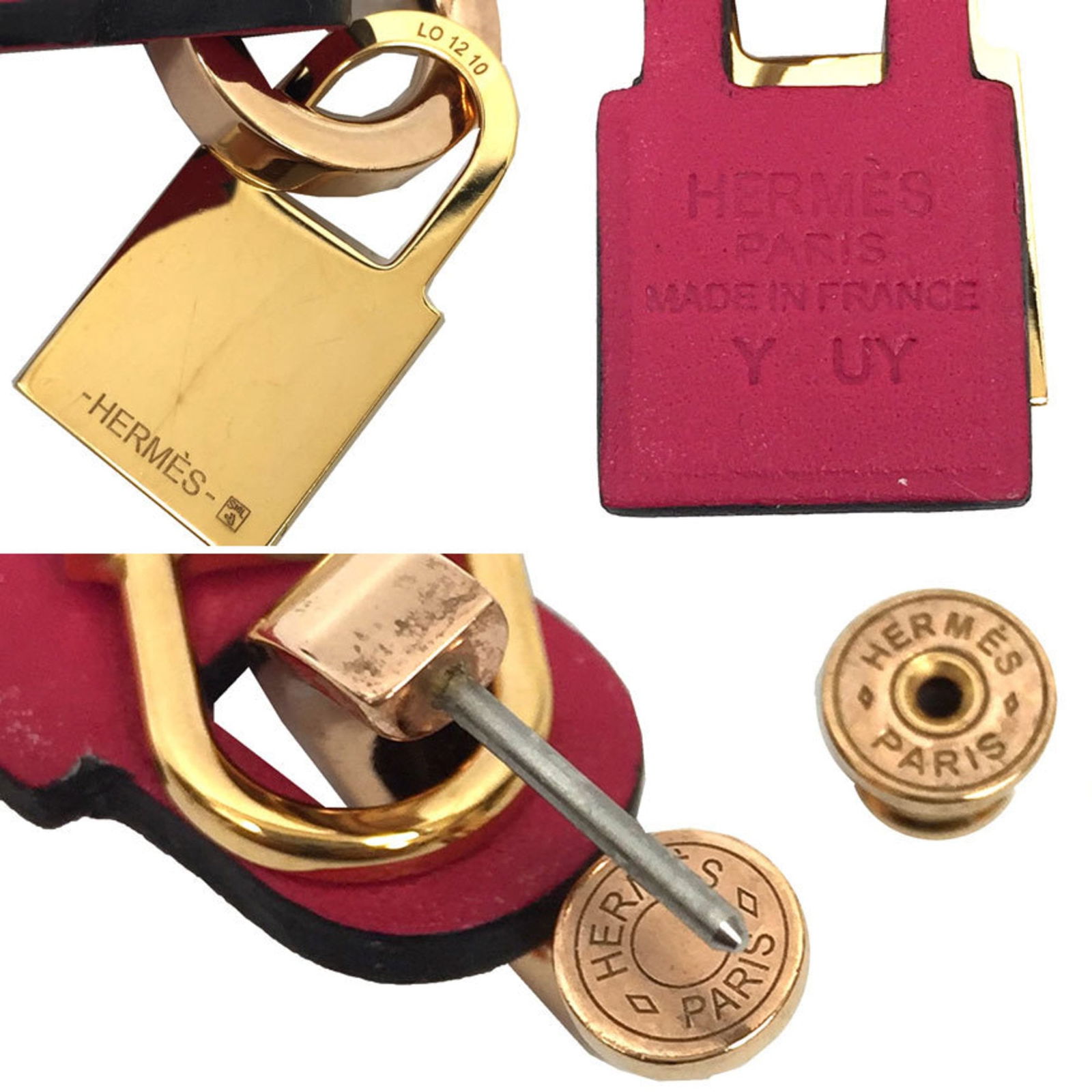 Leather Hermes Stud Earrings Swift - 3