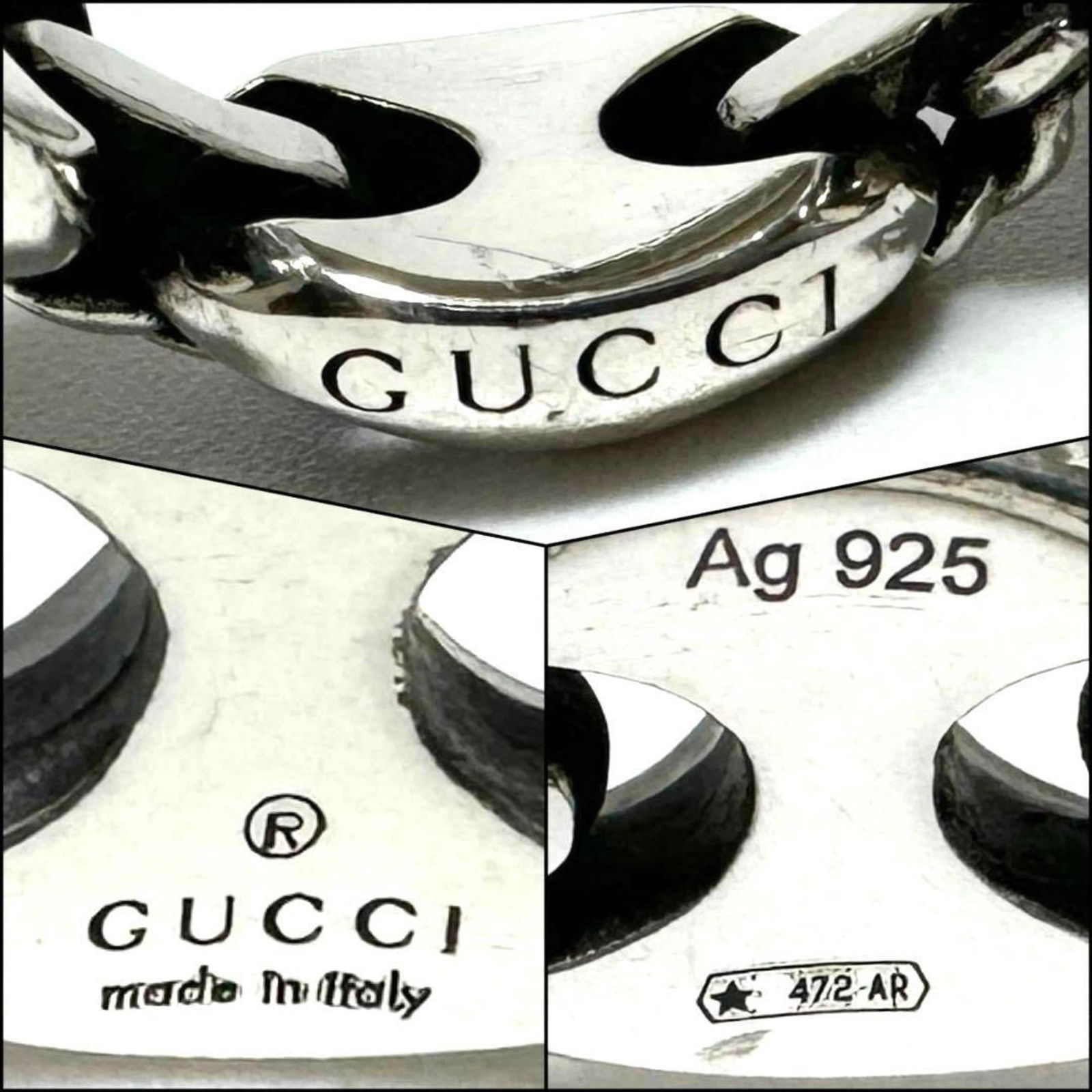 925 Gucci Band Ring Silver - 8