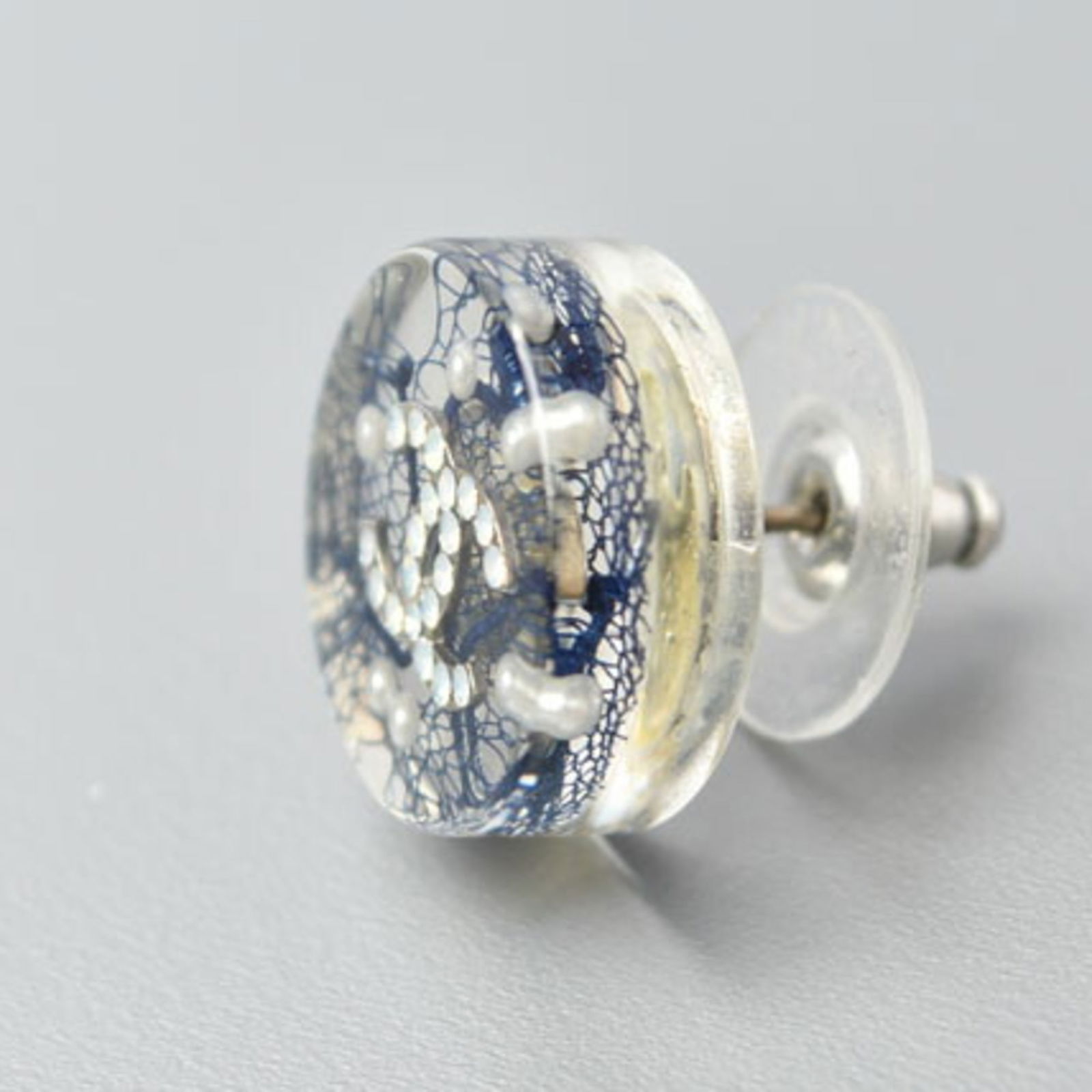 Plastic Chanel Stud Earrings - 6