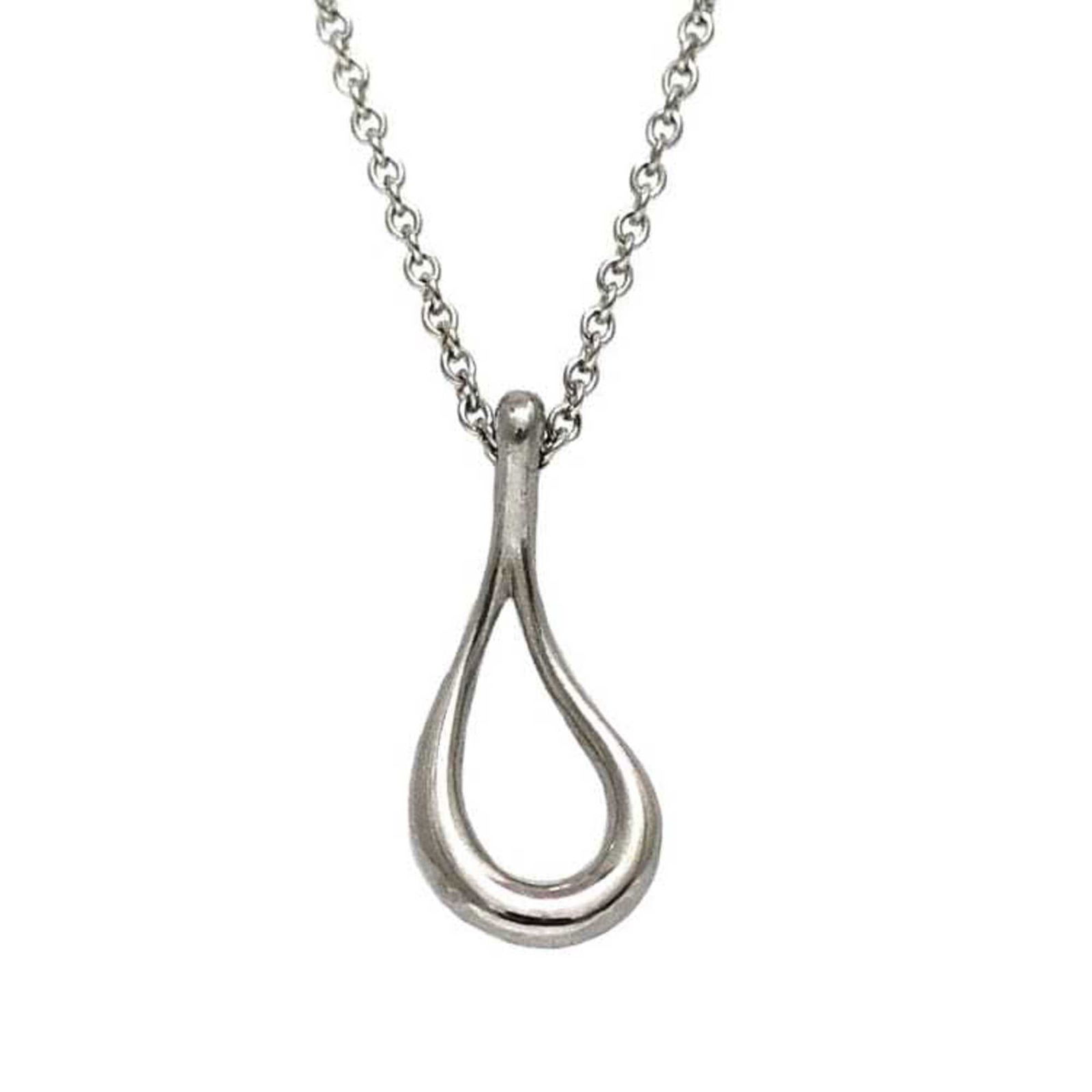 Women's Tiffany Teardrop Necklace ec-21085 Silver Elsa Peretti Ag 925 TIFFANY&Co. (1 of 11)