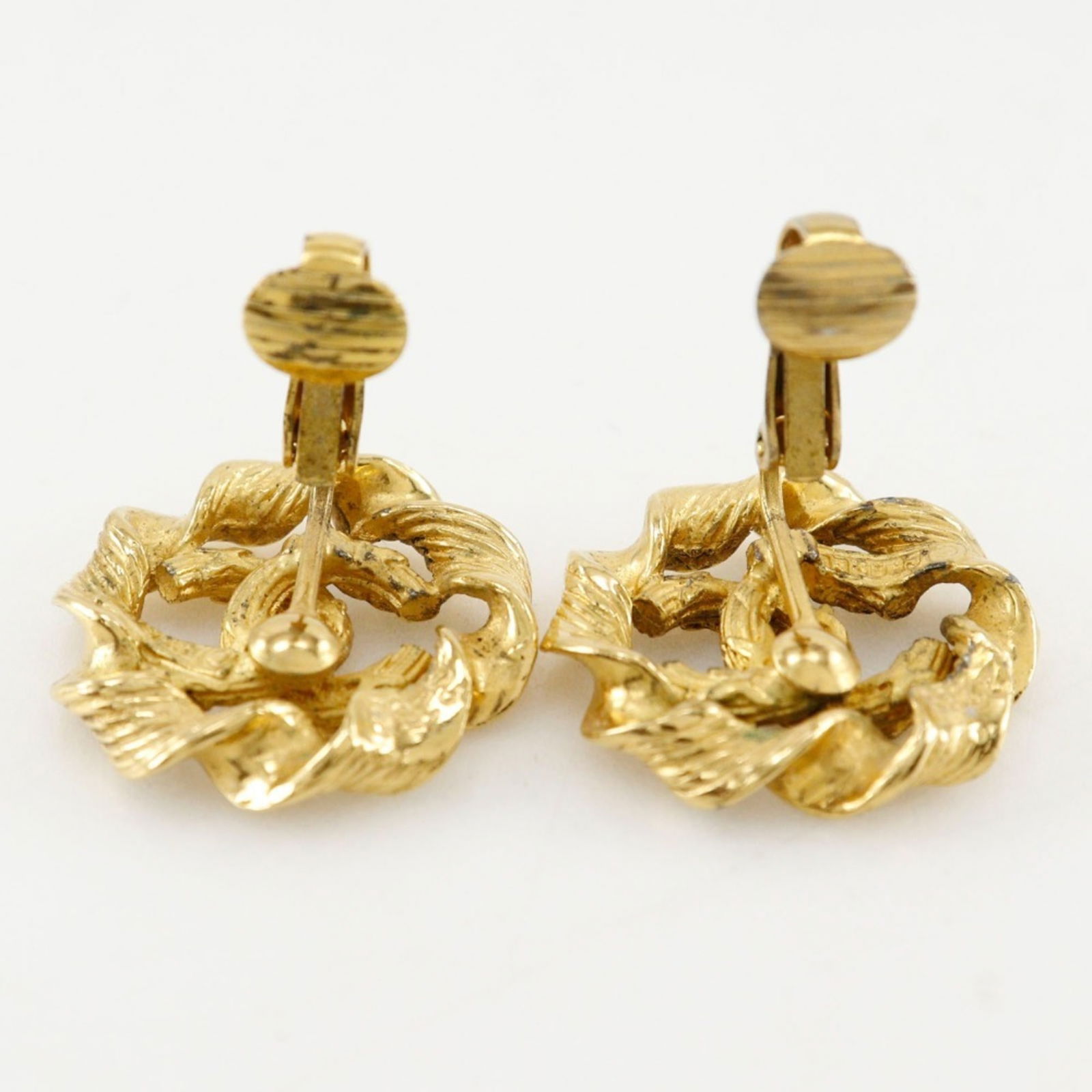 Plating Chanel Clip Earrings Gold - 4