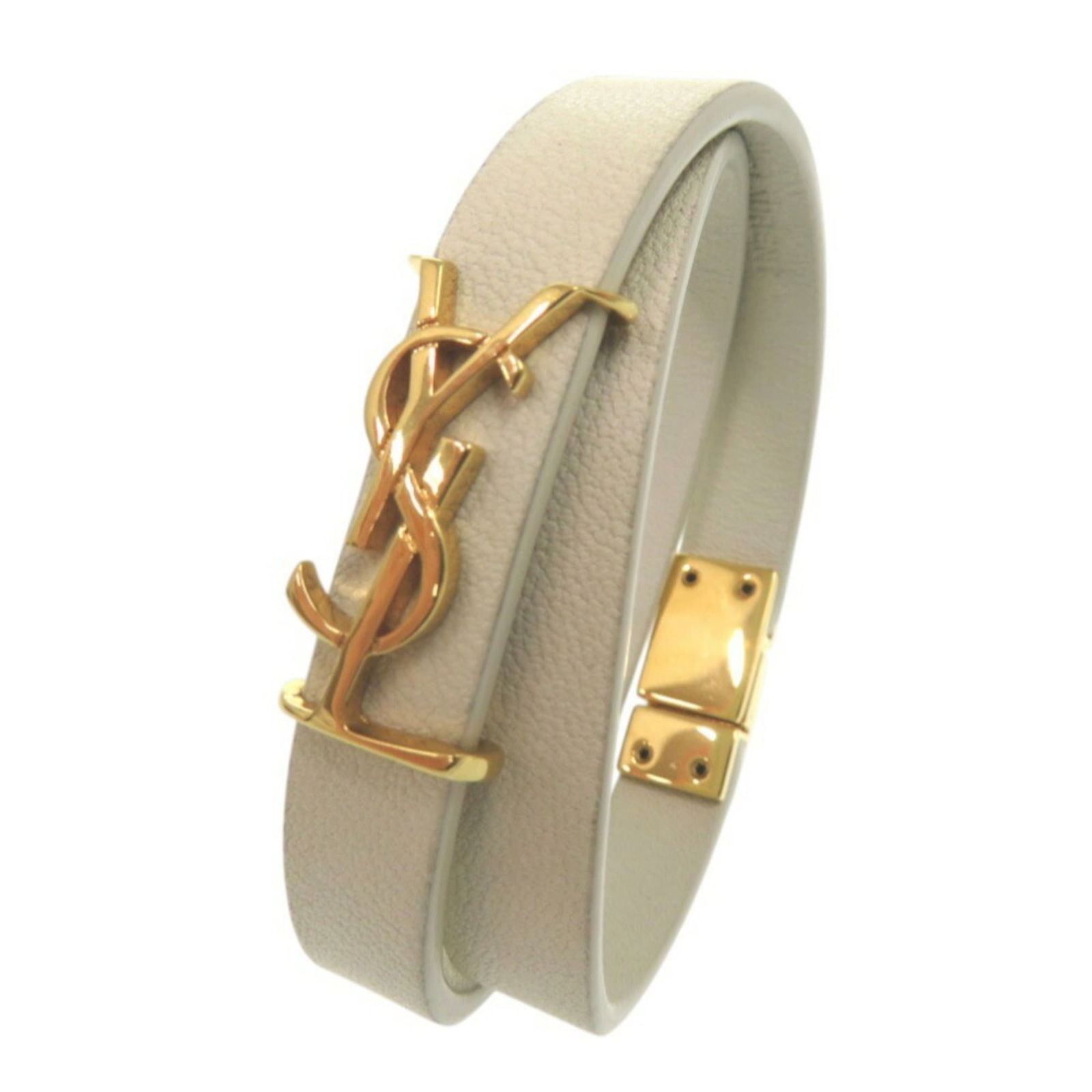 Leather Yves Saint Laurent Charm Bracelet