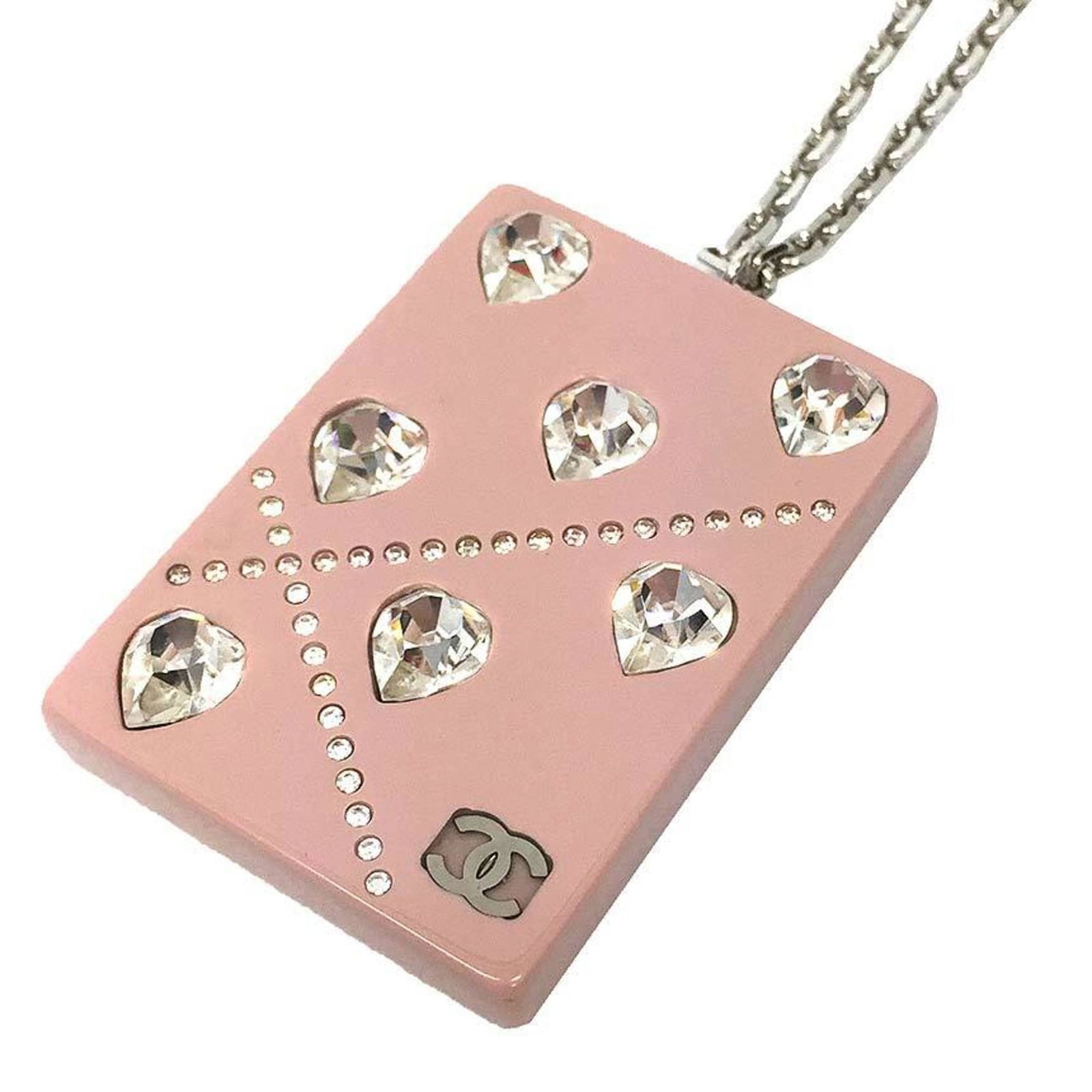 Pla CHANEL Plate Necklace Heart Pink: Pla CHANEL Plate Necklace Heart Pink This listing features Pla CHANEL Plate Necklace Heart Pink. Item specifics are provided below. Item Specifics: Brand: Chanel Necklace Type: Necklace Gender:
