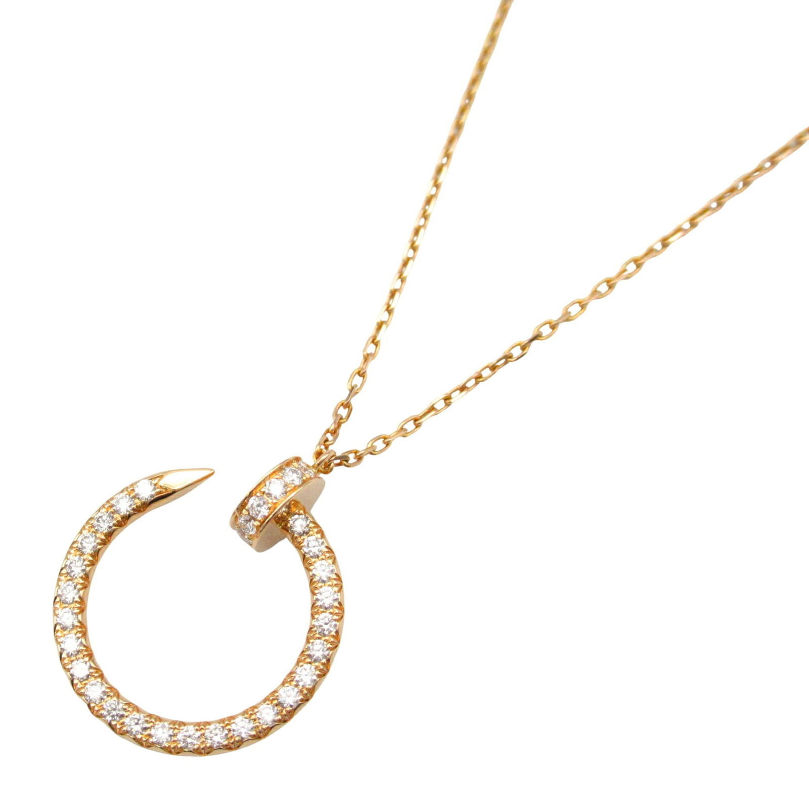 Clear CARTIER Juste un Clou Diamond Necklace 18KPG (Pink Gold) Ladies: Clear CARTIER Juste un Clou Diamond Necklace 18KPG (Pink Gold) Ladies This listing features Clear CARTIER Juste un Clou Diamond Necklace 18KPG (Pink Gold) Ladies. Item specifics are provided below. 