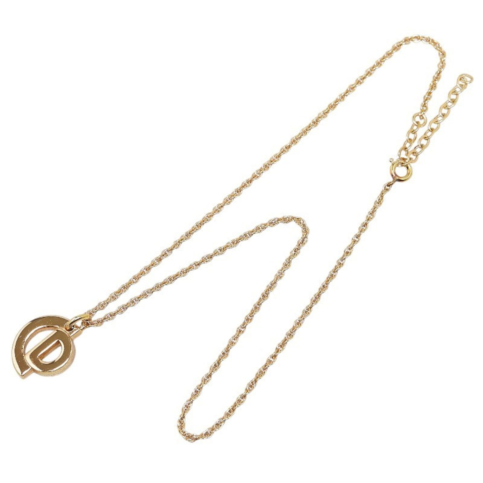 women's Christian Dior CD logo chain necklace gold plated: women's Christian Dior CD logo chain necklace gold plated This listing features women's Christian Dior CD logo chain necklace gold plated. Item specifics are provided below. Item Specifics: Brand: