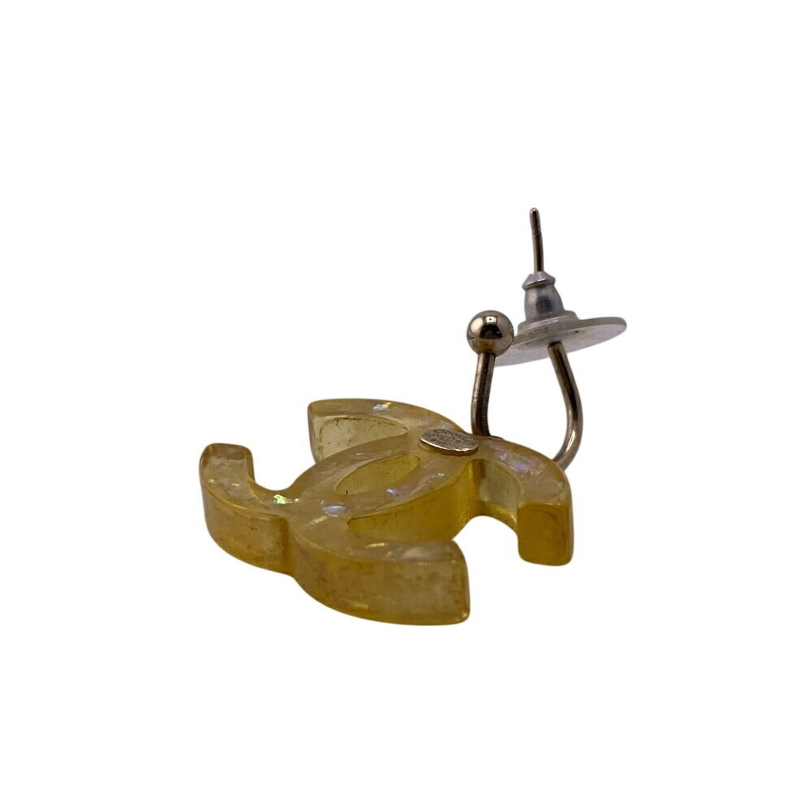 Plastic Chanel Drop Earrings - 3