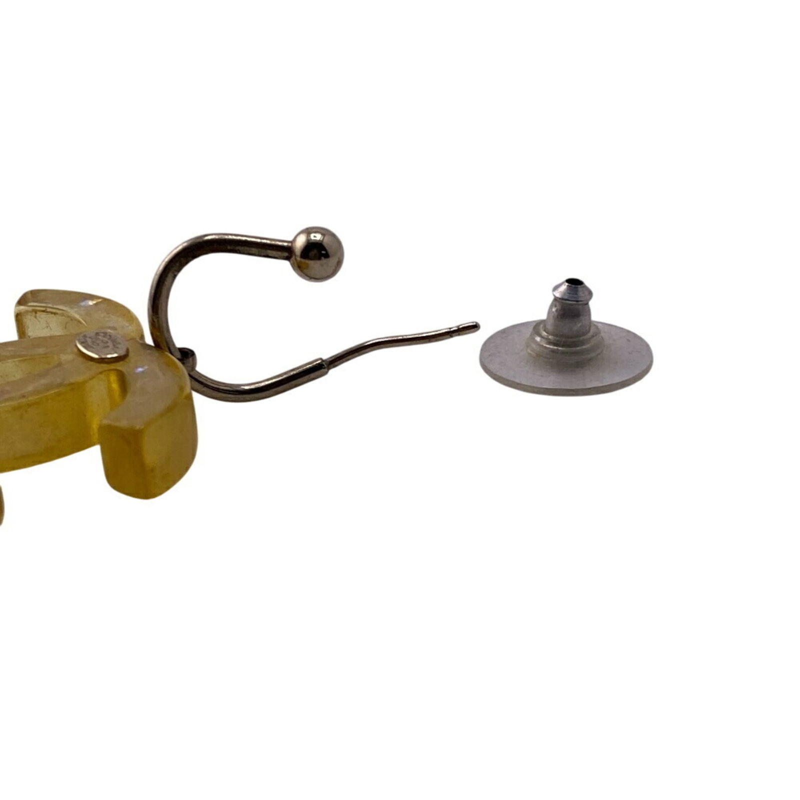 Plastic Chanel Drop Earrings - 5