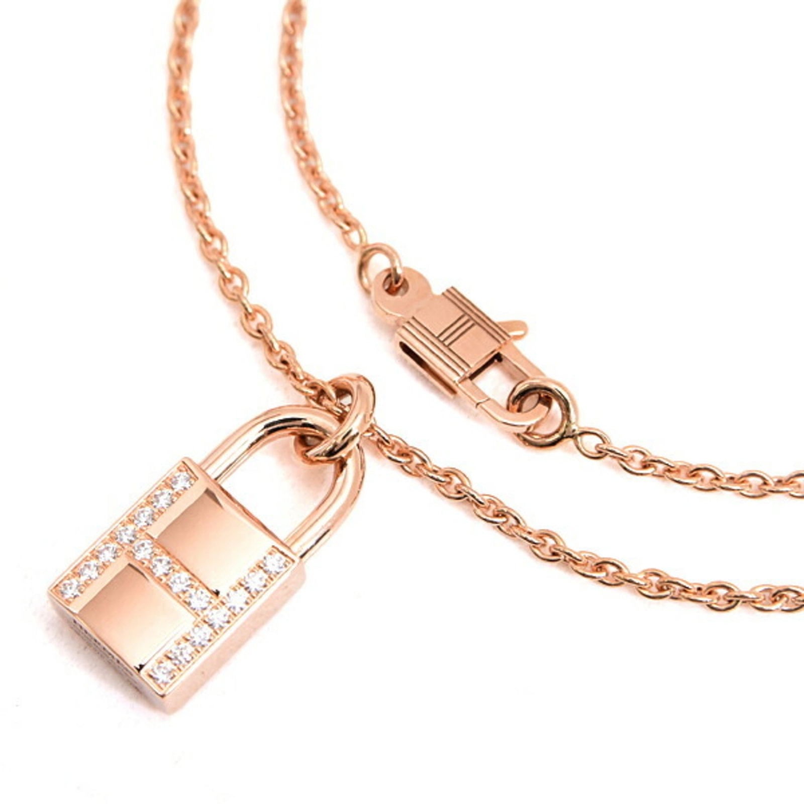 750PG Hermes Necklace for Women Amulet Padlock Diamond Pink Gold HERMES: 750PG Hermes Necklace for Women Amulet Padlock Diamond Pink Gold HERMES This listing features 750PG Hermes Necklace for Women Amulet Padlock Diamond Pink Gold HERMES. Item specifics are provided