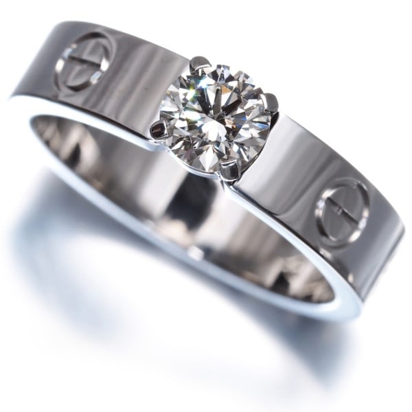 Wg/ Cartier Ring Diamond 0.34Ct H Vs1 Ex Love Solitaire Eu46 18K: Wg/ Cartier Ring Diamond 0.34Ct H Vs1 Ex Love Solitaire Eu46 18K This listing features Wg/ Cartier Ring Diamond 0.34Ct H Vs1 Ex Love Solitaire Eu46 18K. Item specifics are provided below. Item Specifi