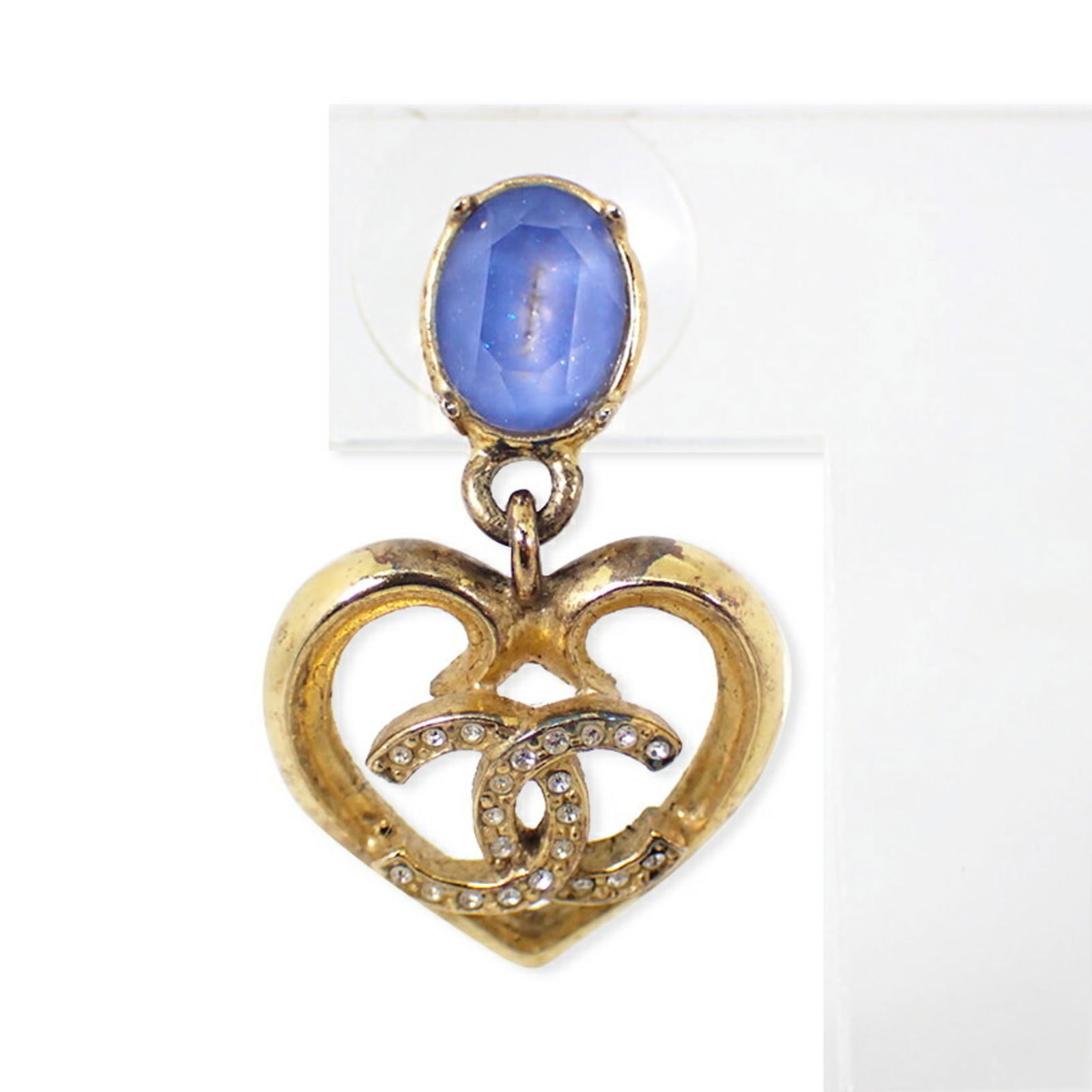 Brass Chanel Stud Earrings - 2